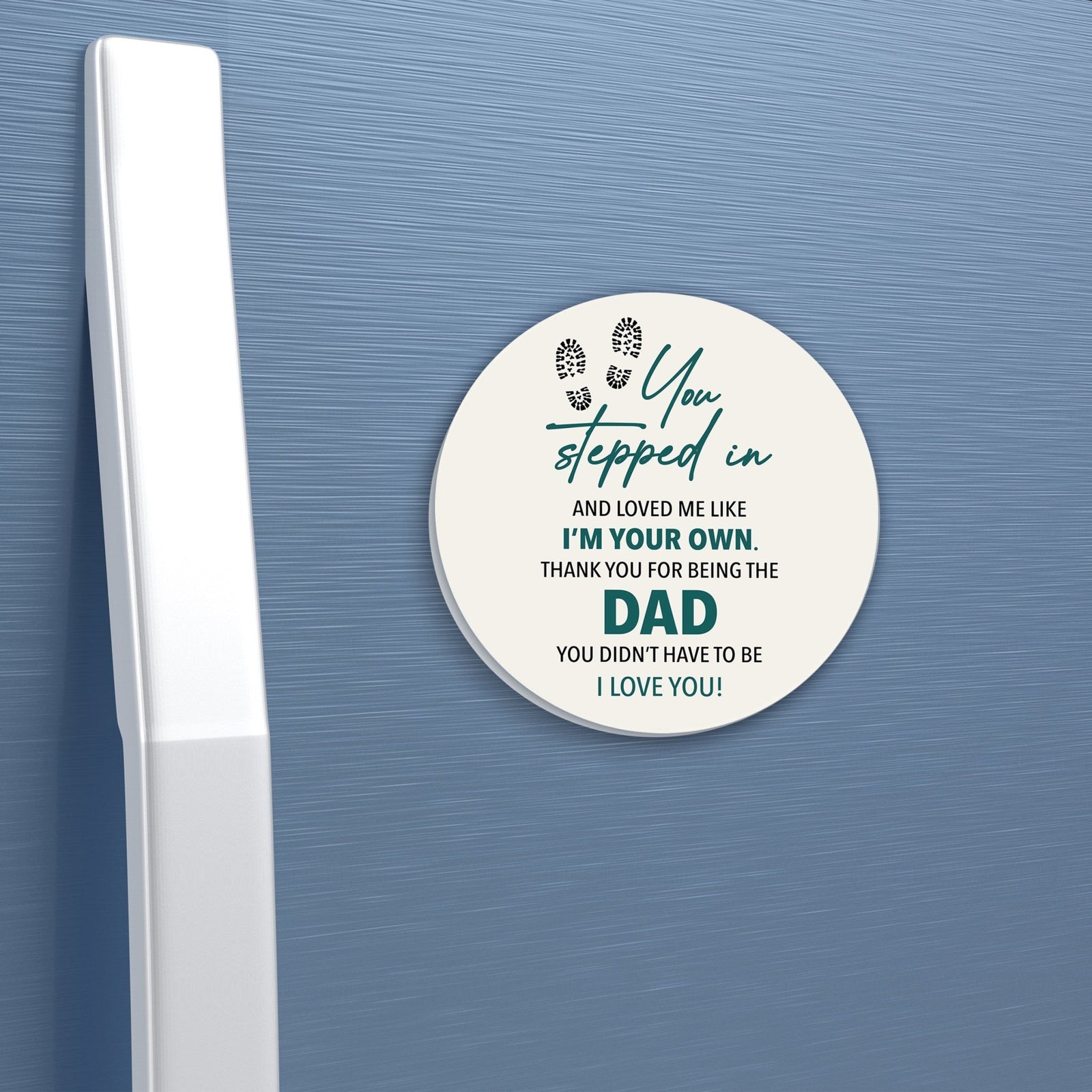 Modern Refrigerator Magnet Gift for Stepdad - Best Bonus Dad - LifeSong Milestones