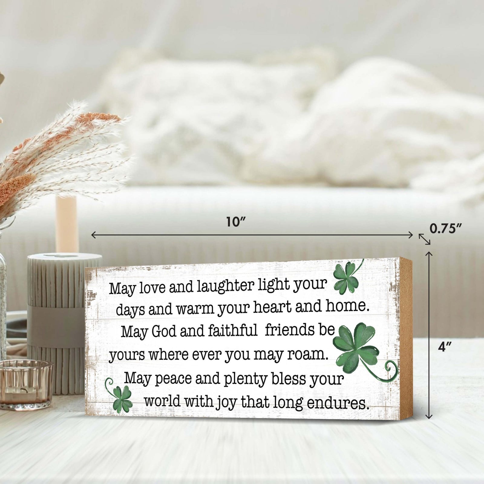 Modern St. Patrick’s Day Wooden Tabletop Signs and Shelf Decor for Home Décorations - LifeSong Milestones