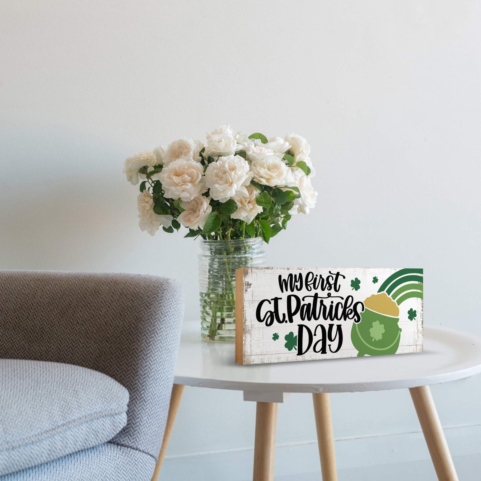 Modern St. Patrick’s Day Wooden Tabletop Signs and Shelf Decor for Home Décorations - LifeSong Milestones