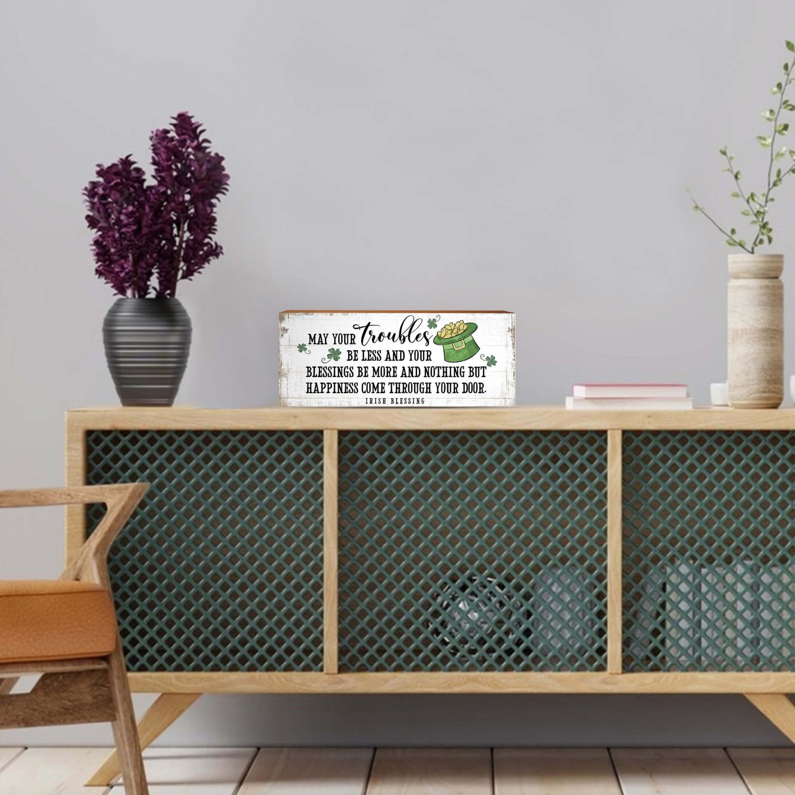 Modern St. Patrick’s Day Wooden Tabletop Signs and Shelf Decor for Home Décorations - LifeSong Milestones