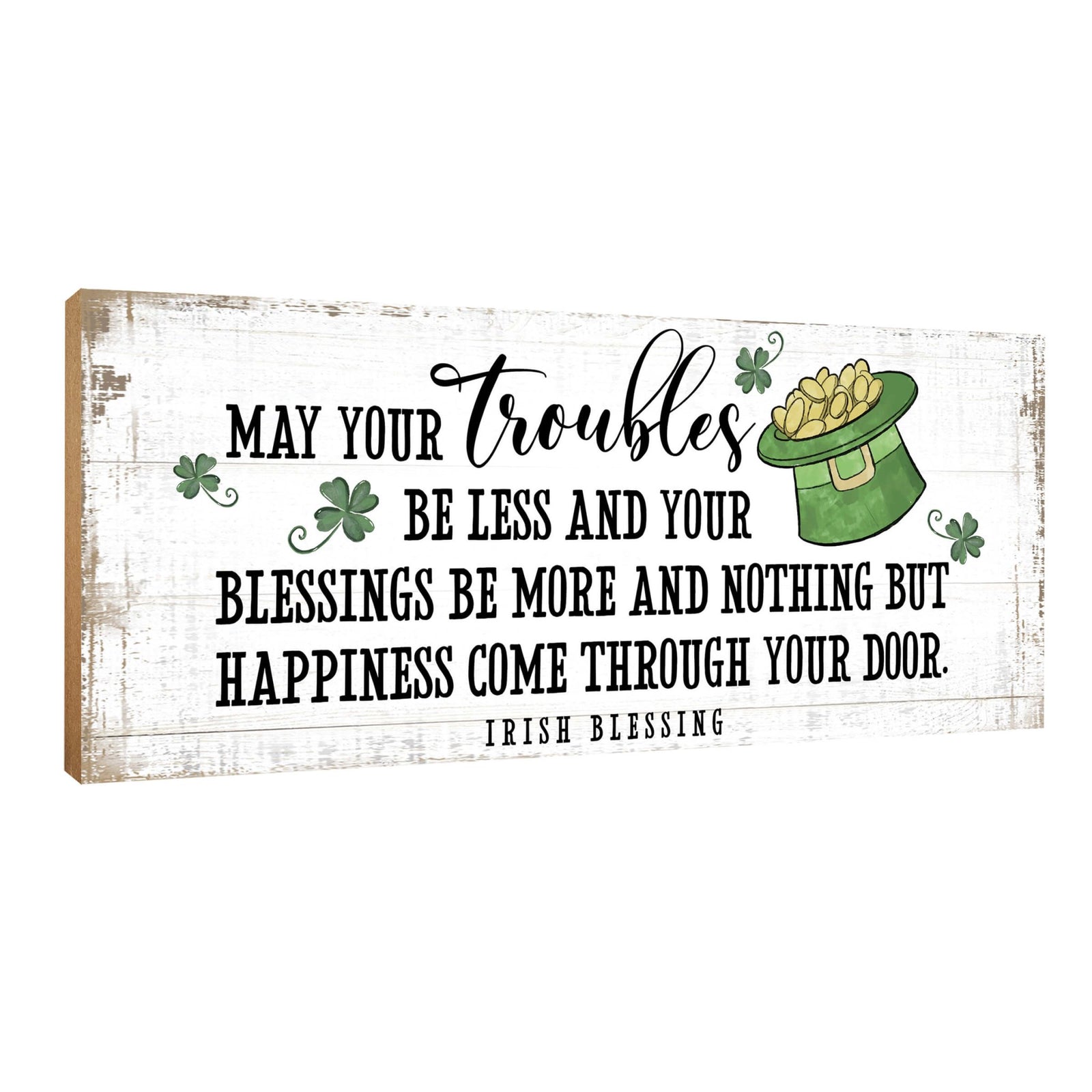 Modern St. Patrick’s Day Wooden Tabletop Signs and Shelf Decor for Home Décorations - LifeSong Milestones