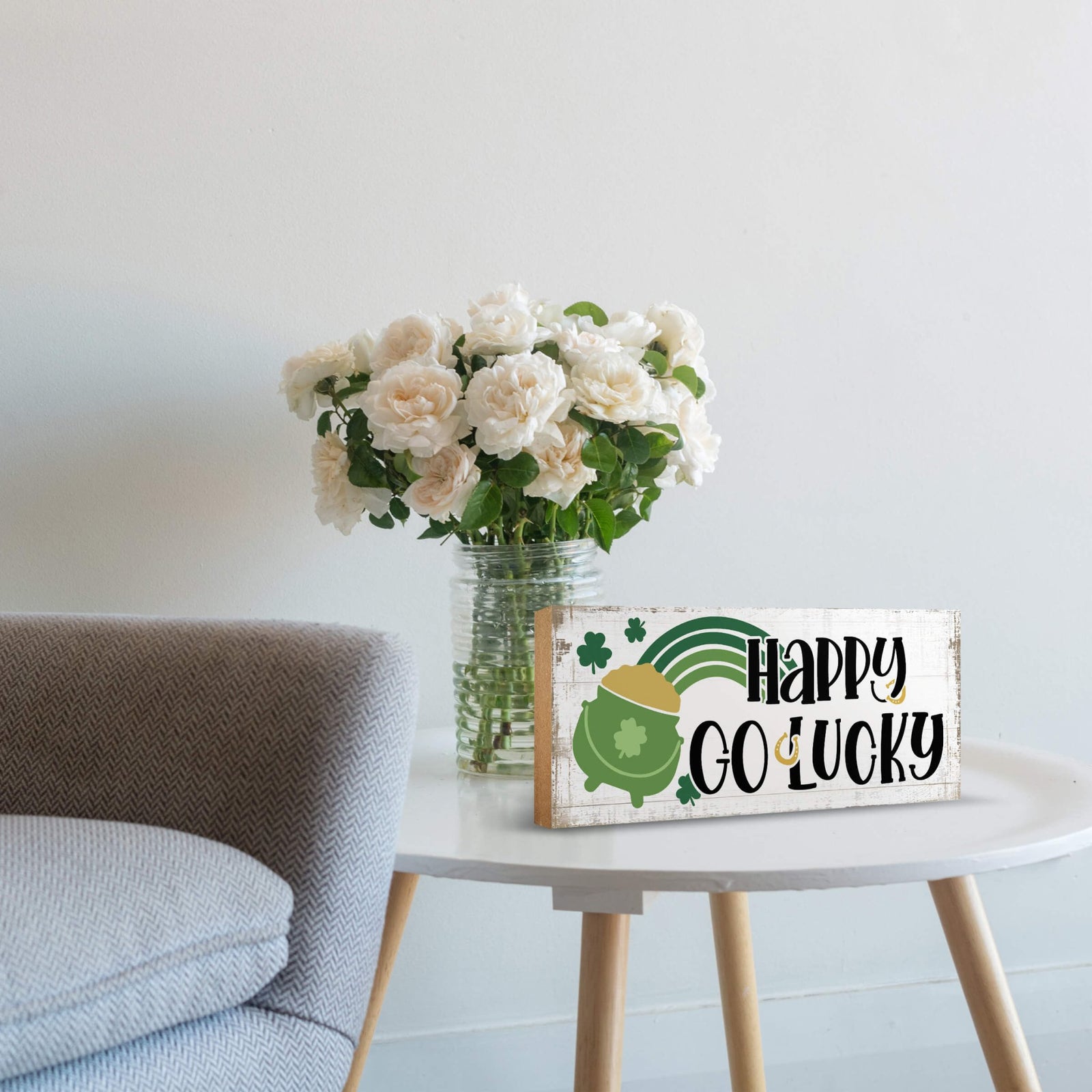 Modern St. Patrick’s Day Wooden Tabletop Signs and Shelf Decor for Home Décorations - LifeSong Milestones