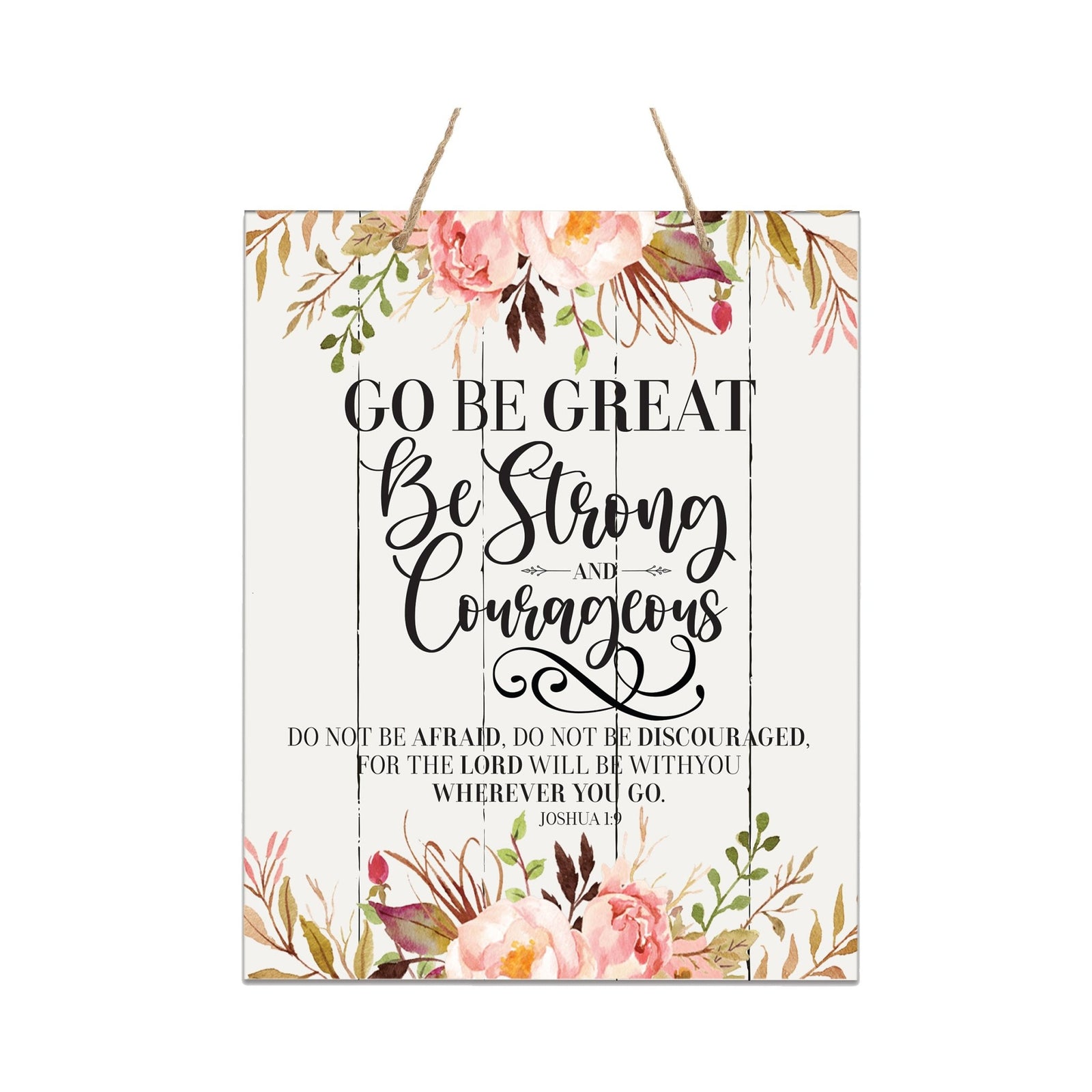Modern Wooden Vertical Wall Hanging Rope Sign 12x15 - Family - LifeSong Milestones