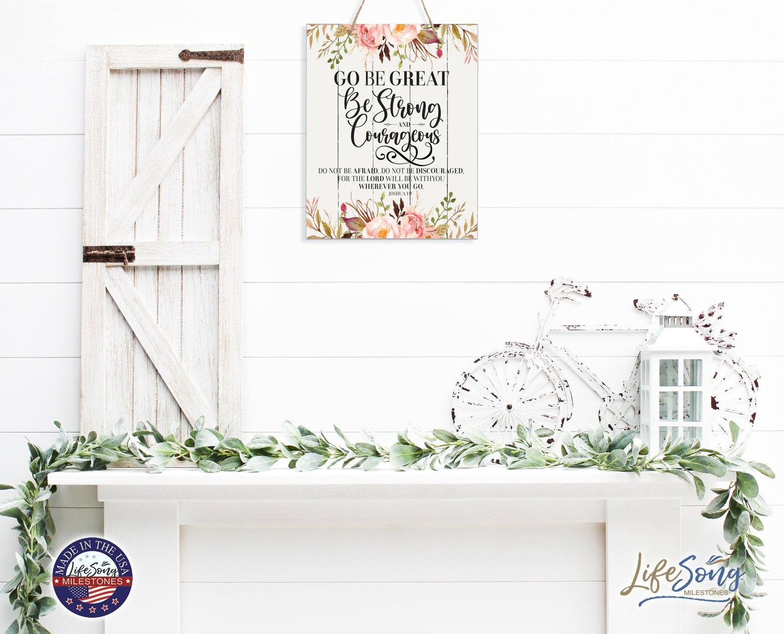 Modern Wooden Vertical Wall Hanging Rope Sign 12x15 - Family - LifeSong Milestones