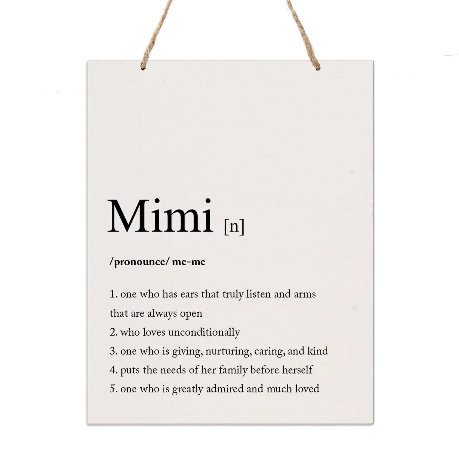 Mothers Day Gift Wall Hanging Sign With Definition 12x15 - LifeSong Milestones