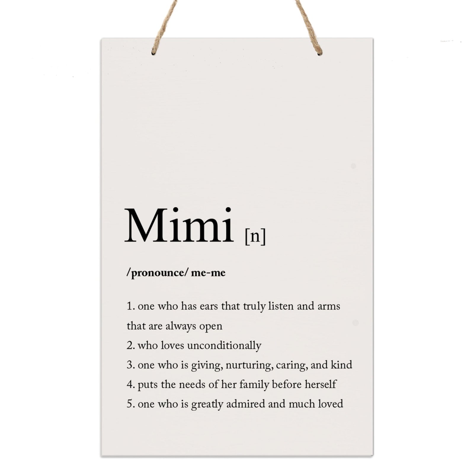 Mothers Day Gift Wall Hanging Sign With Definition 8x12 - LifeSong Milestones