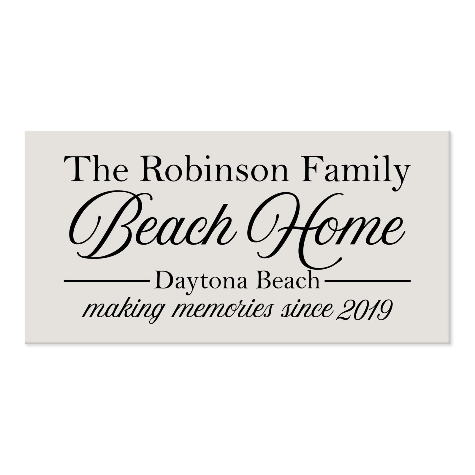 New Home Family Wall Decor Sign Gift - Beach Home - LifeSong Milestones