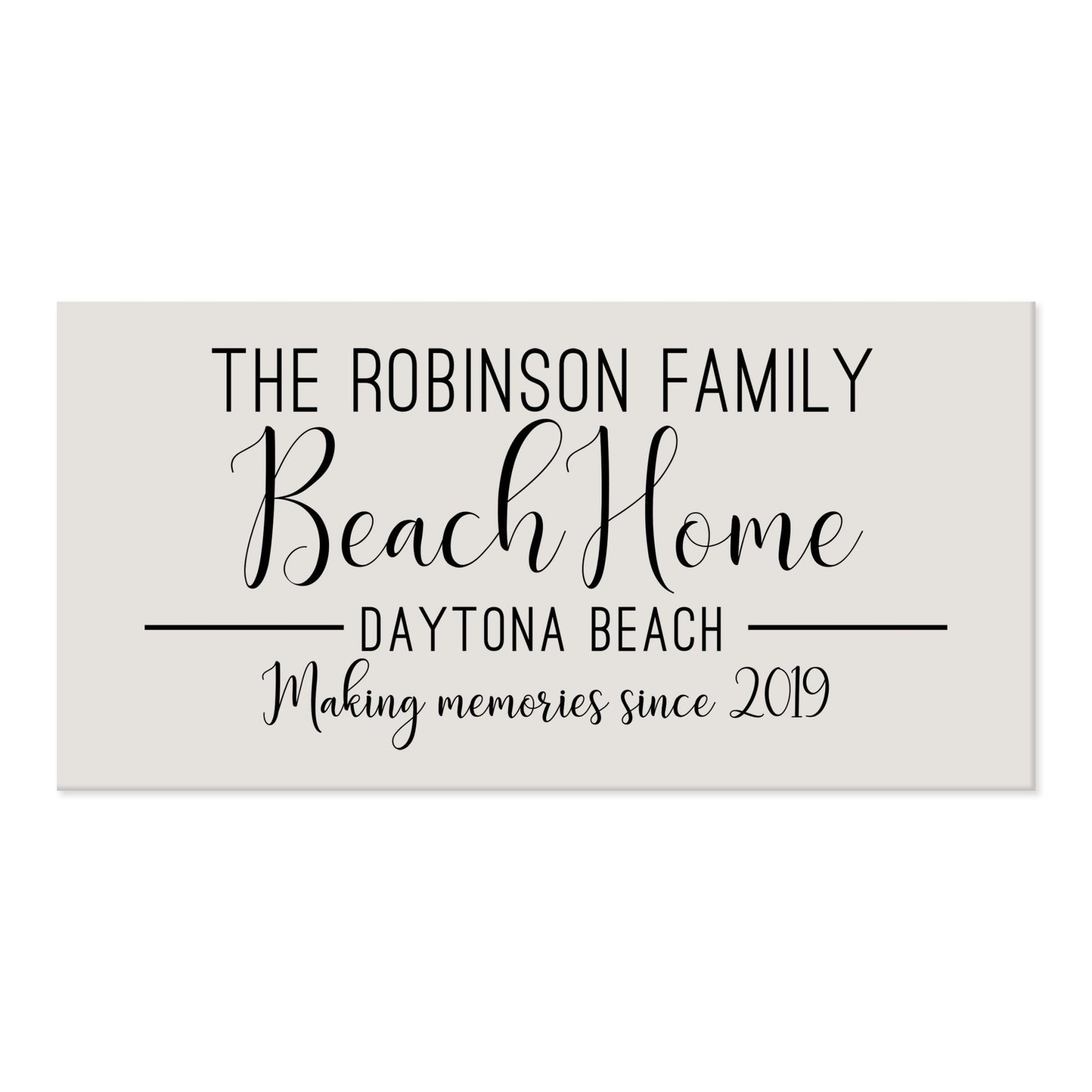 New Home Family Wall Decor Sign Gift - Beach Home - LifeSong Milestones