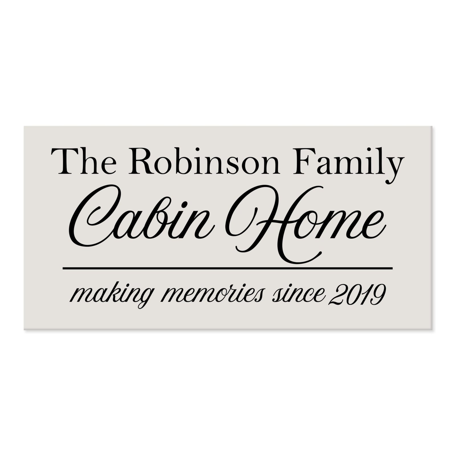 New Home Family Wall Decor Sign Gift - Cabin Home - LifeSong Milestones
