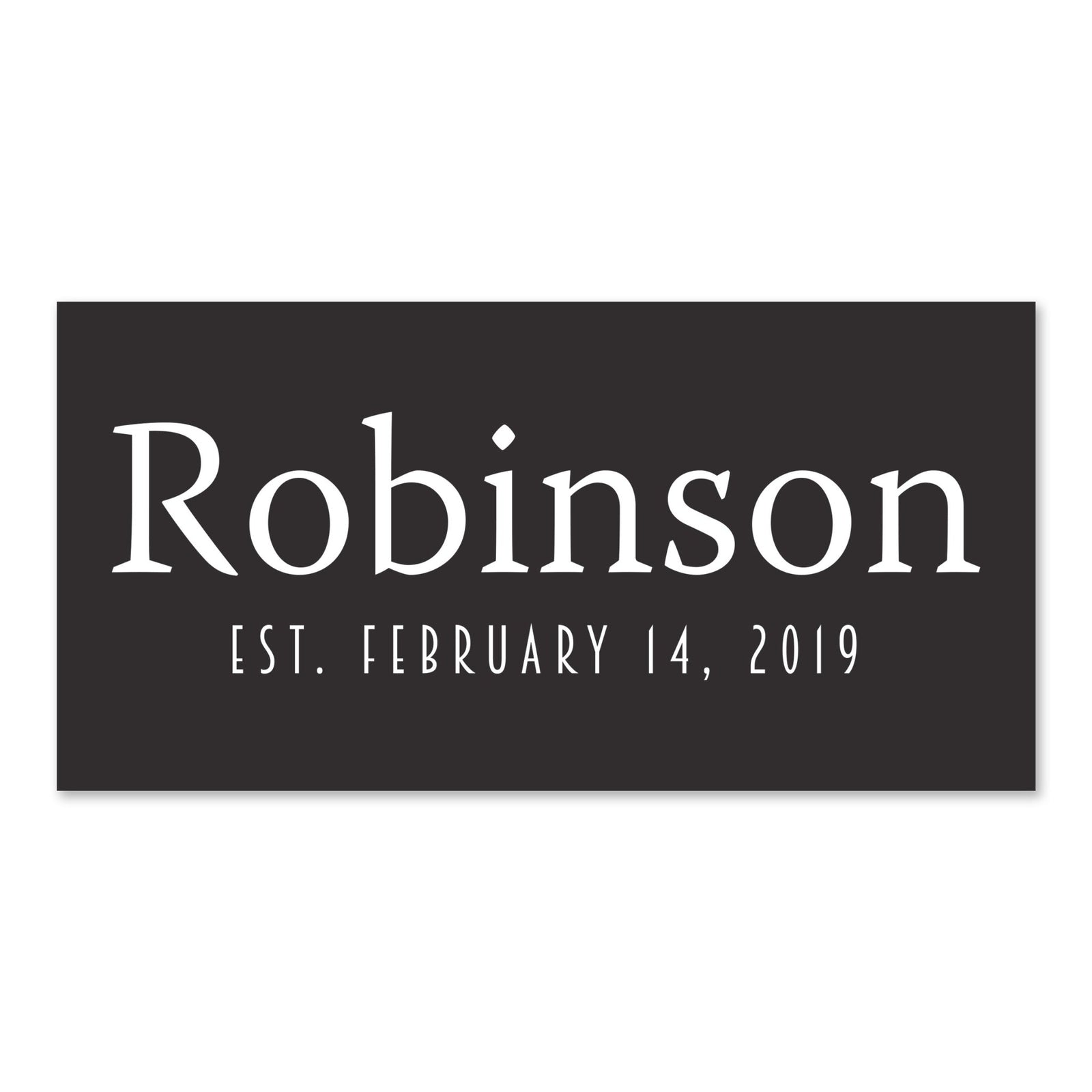 New Home Family Wall Decor Sign Gift - Established (Black) - LifeSong Milestones
