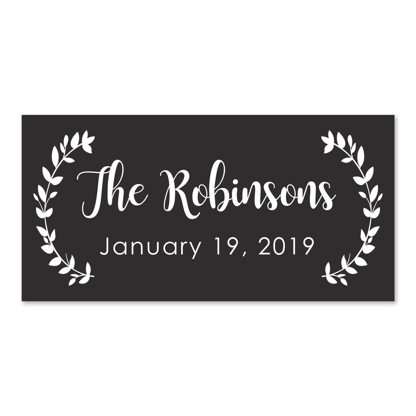 New Home Family Wall Decor Sign Gift - Established (Black) - LifeSong Milestones
