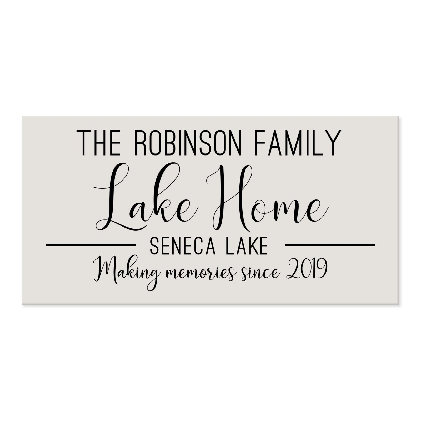 New Home Family Wall Decor Sign Gift - Lake Home - LifeSong Milestones