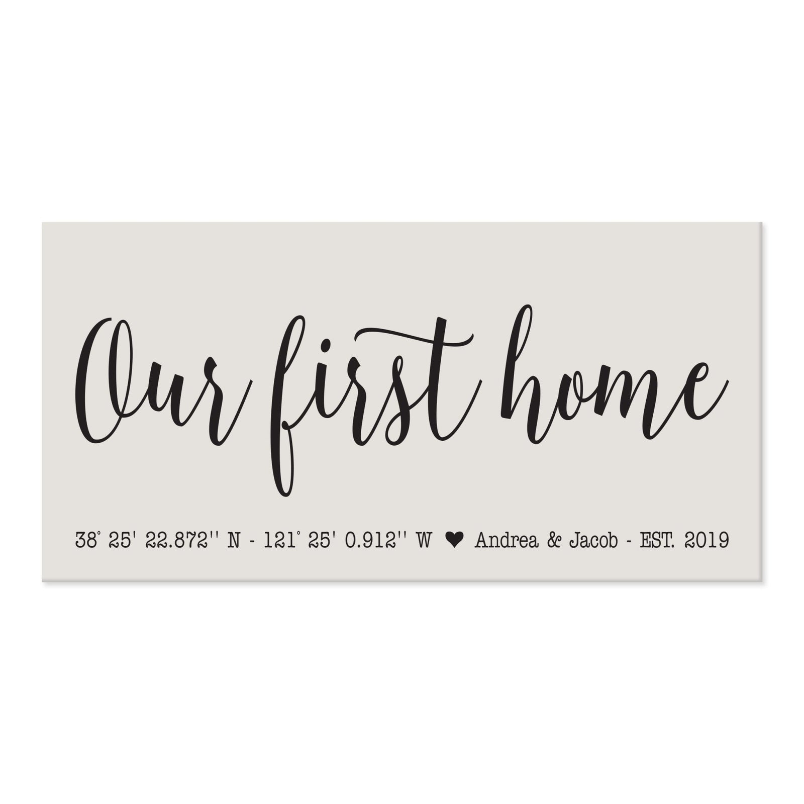 New Home Family Wall Decor Sign Gift - Our First Home - LifeSong Milestones