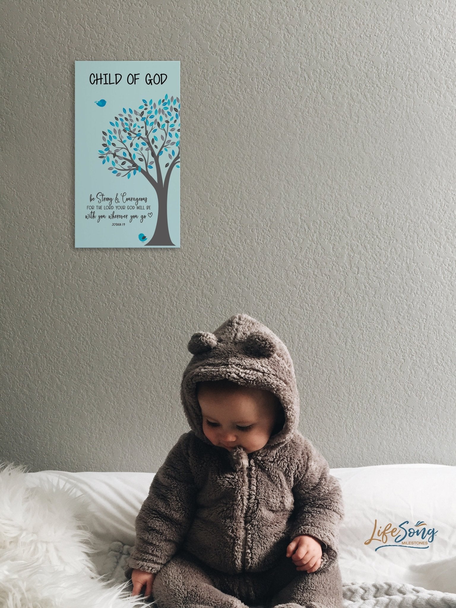 Nursery Decor Wall Sign 8"x16" - LifeSong Milestones