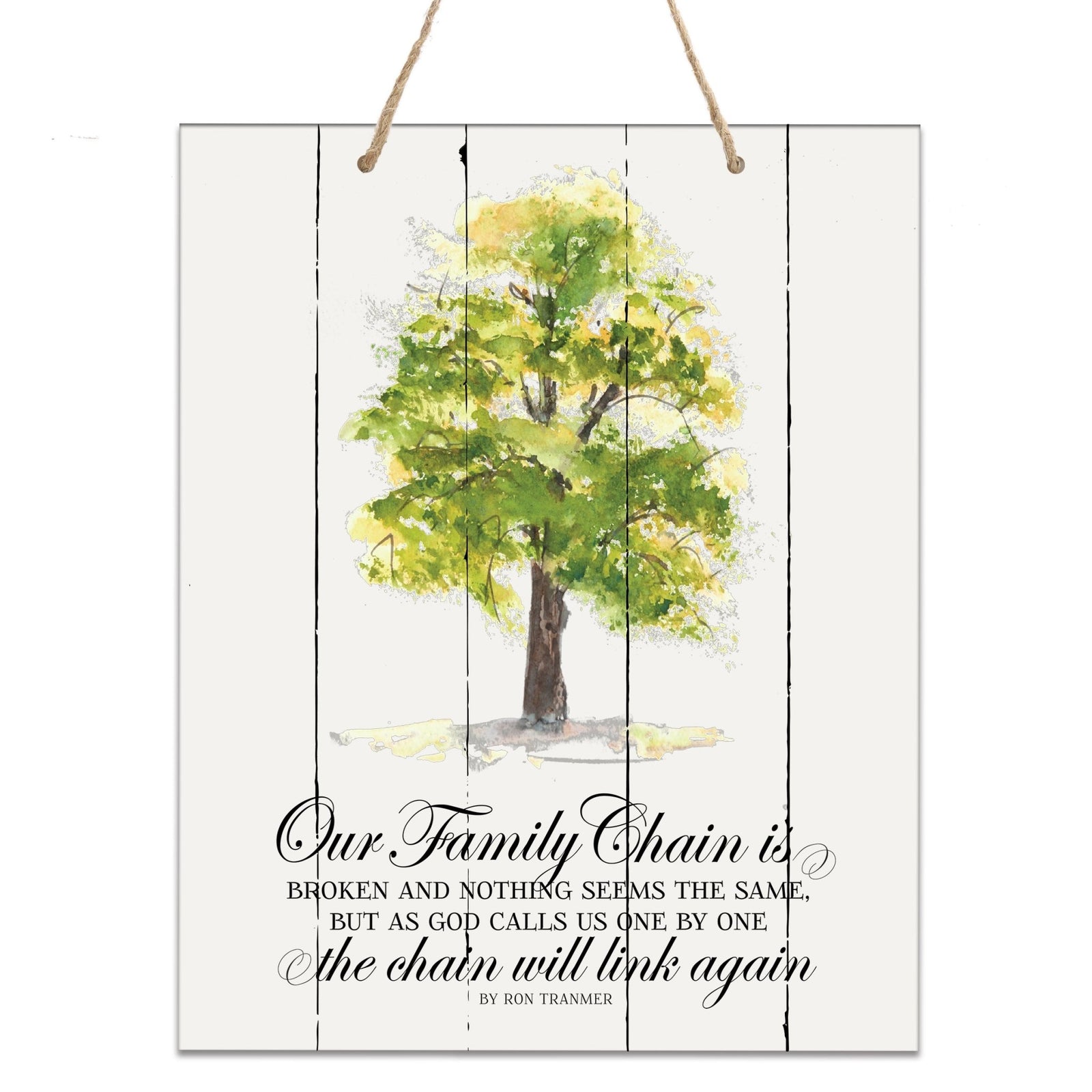 Our Family Chain Vintage-Inspired Wall Hanging Memorial Rope Sign Sympathy Gift Idea - LifeSong Milestones