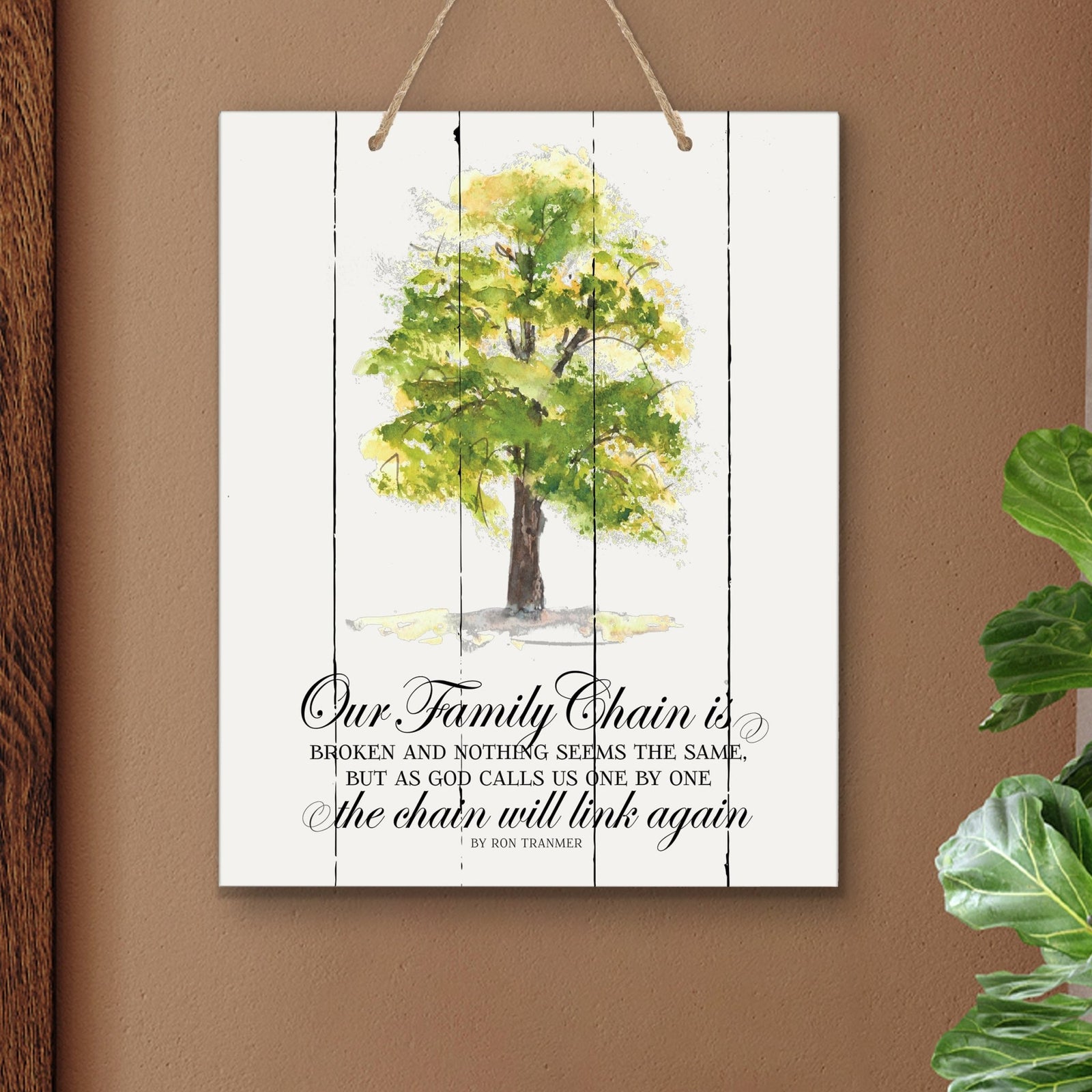 Our Family Chain Vintage-Inspired Wall Hanging Memorial Rope Sign Sympathy Gift Idea - LifeSong Milestones