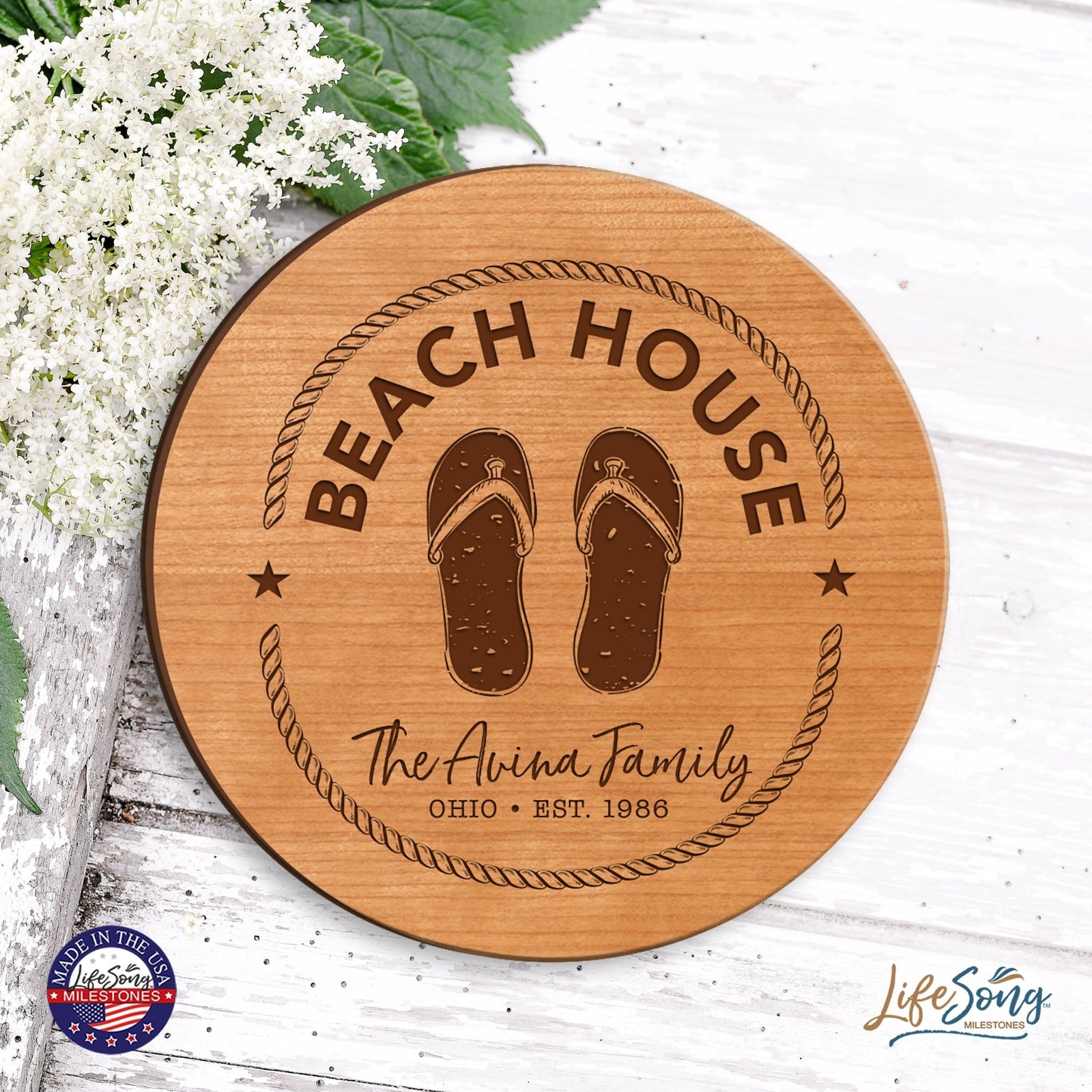 Personalize Beach House Lazy Susan - LifeSong Milestones