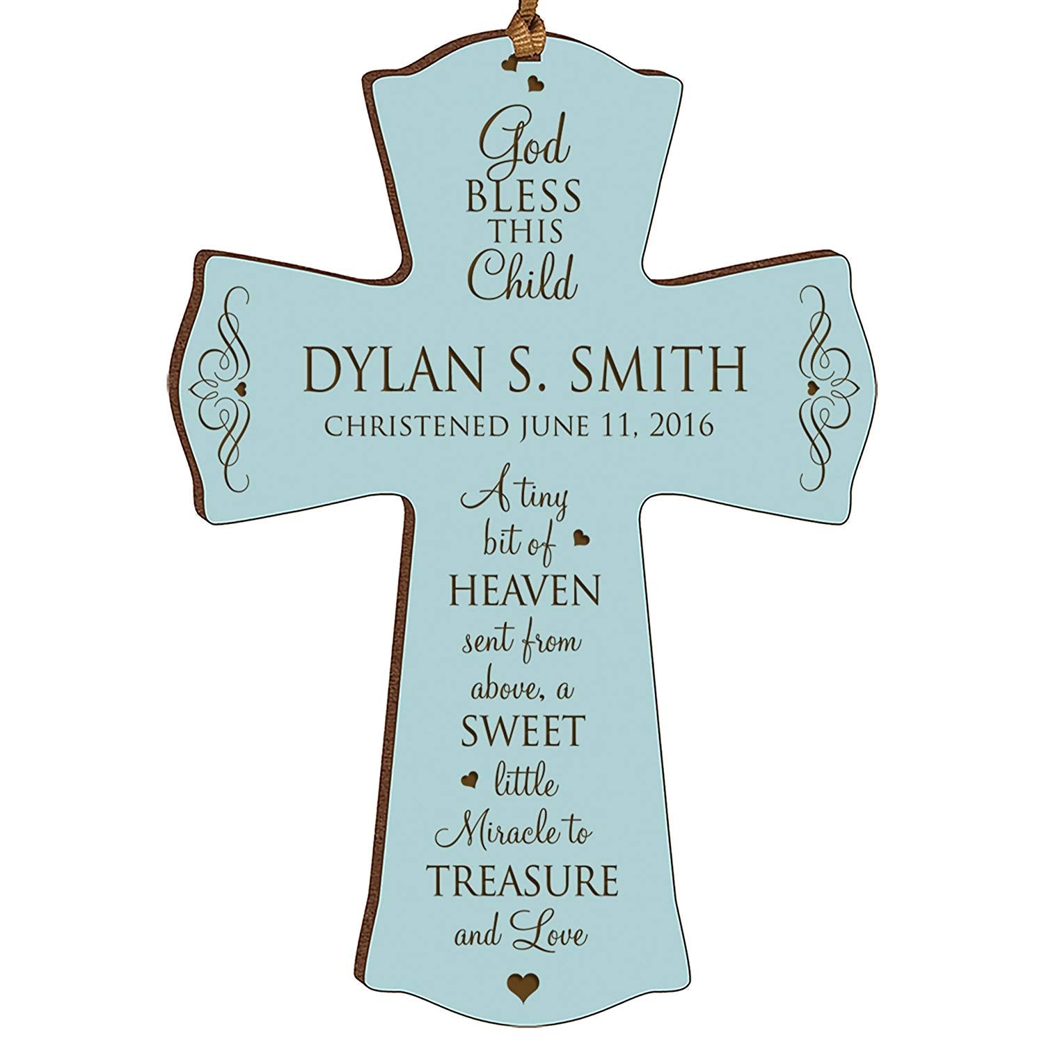 Personalized 1st Holy Communion Wall Cross - A Little Bit Of Heaven - LifeSong Milestones