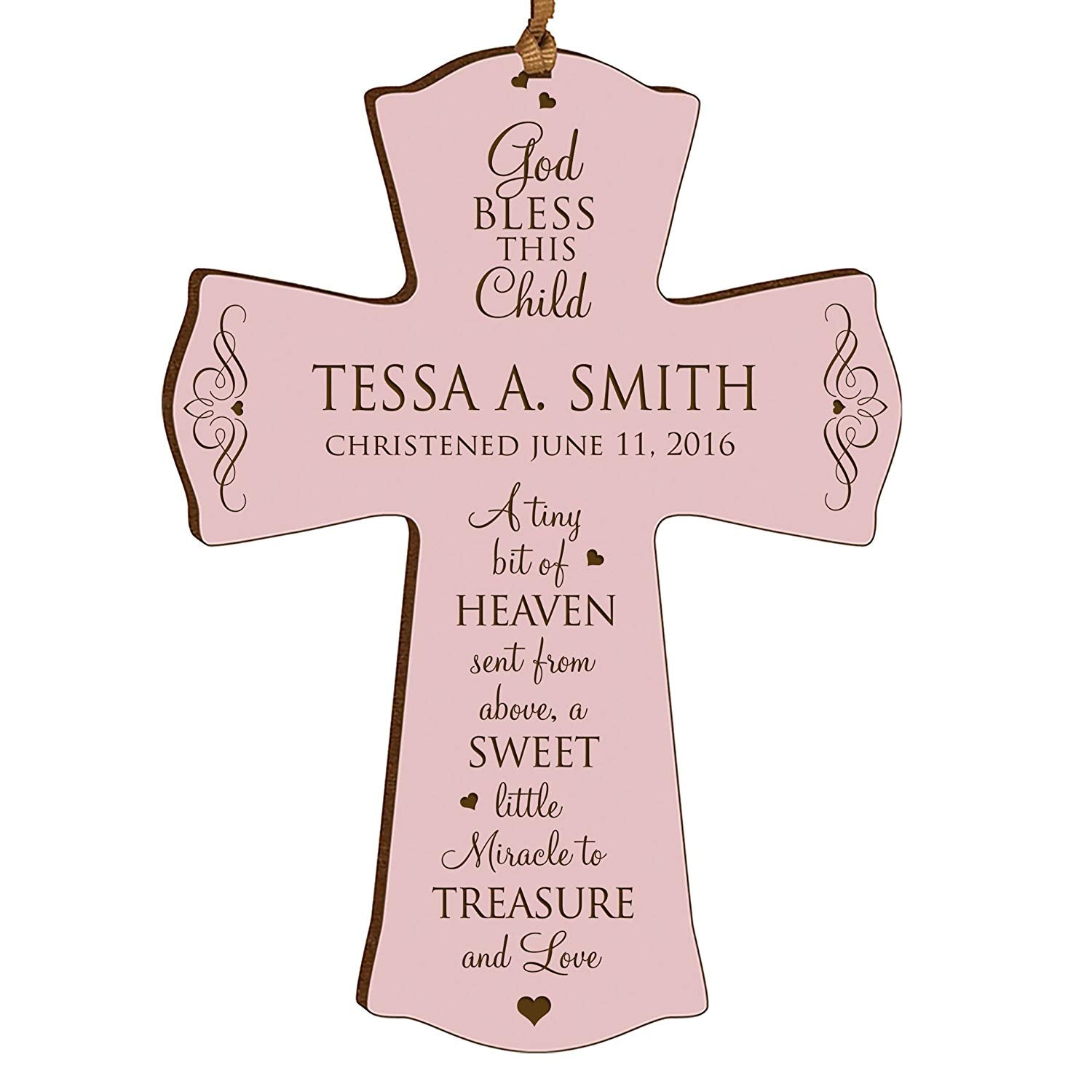 Personalized 1st Holy Communion Wall Cross - A Little Bit Of Heaven - LifeSong Milestones