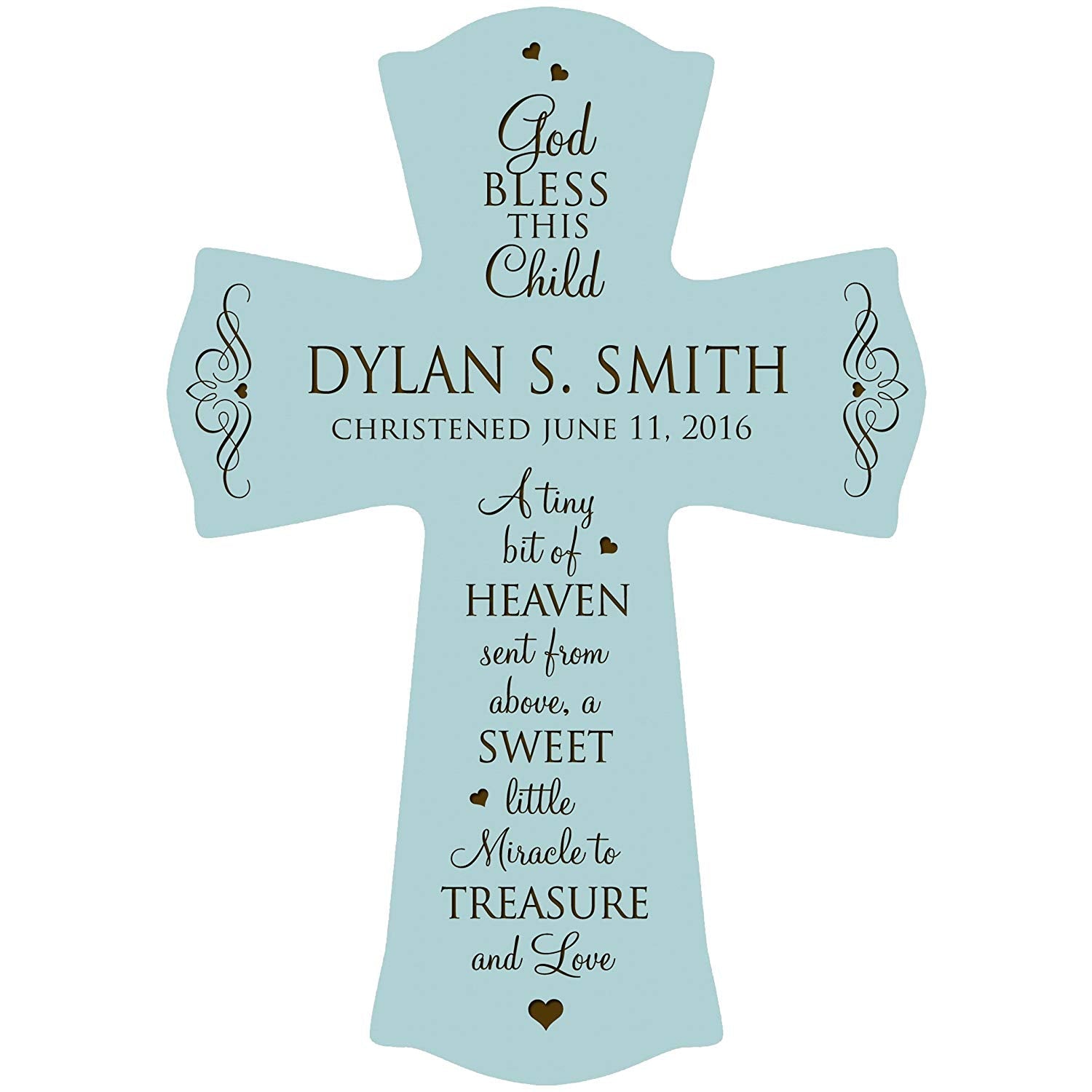 Personalized 1st Holy Communion Wall Cross - A Little Bit Of Heaven - LifeSong Milestones