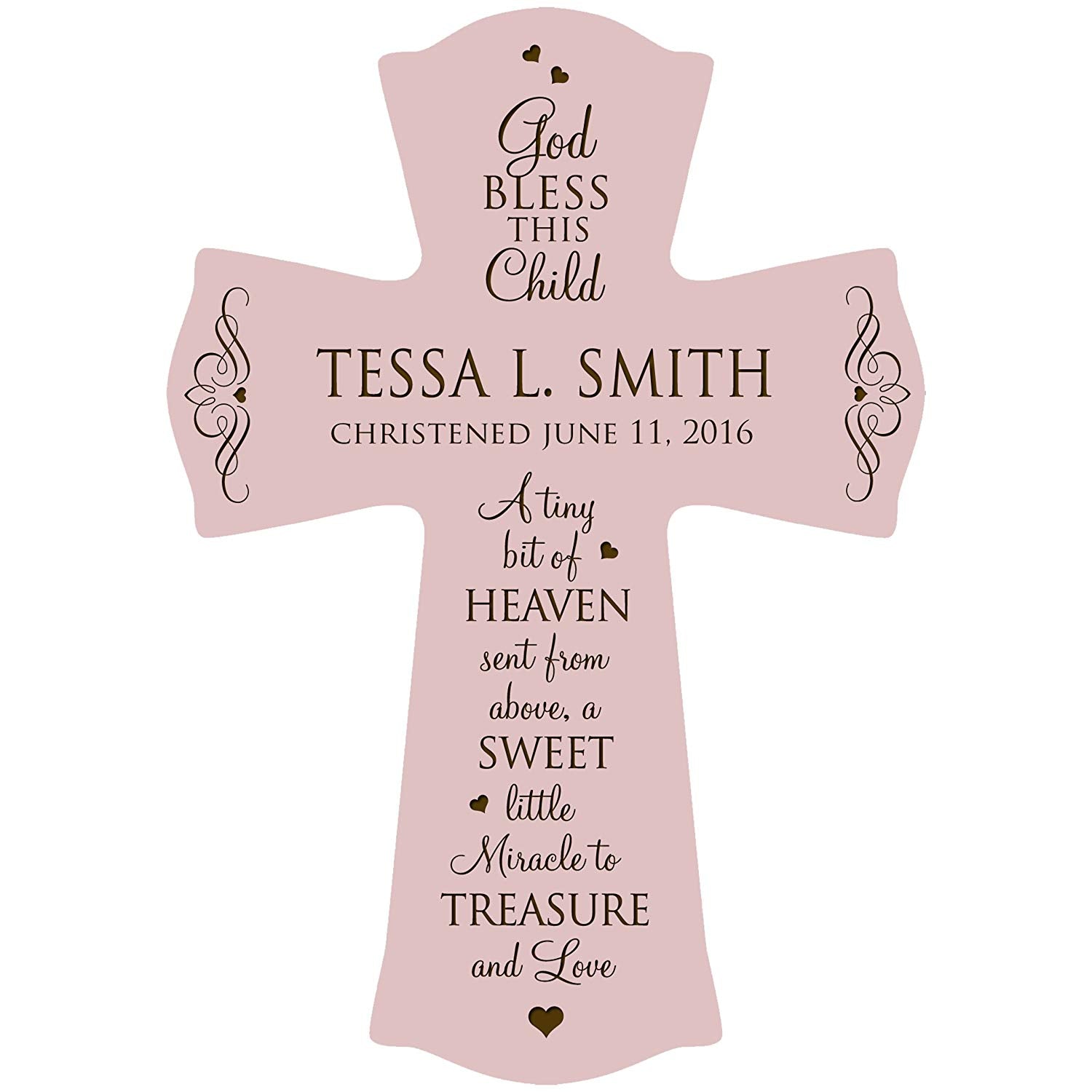 Personalized 1st Holy Communion Wall Cross - A Little Bit Of Heaven - LifeSong Milestones