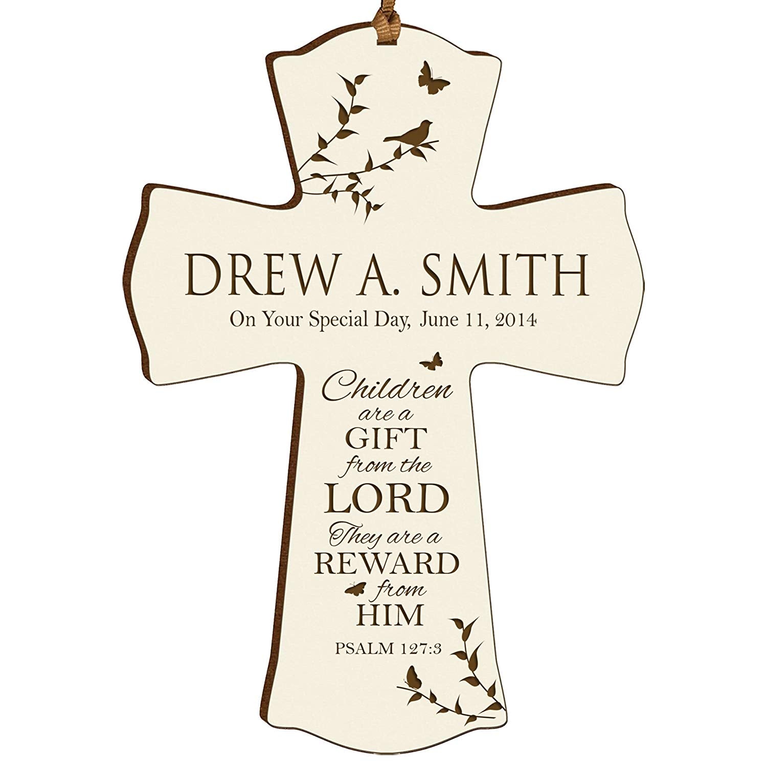 Personalized 1st Holy Communion Wall Cross - Gift From The Lord - LifeSong Milestones