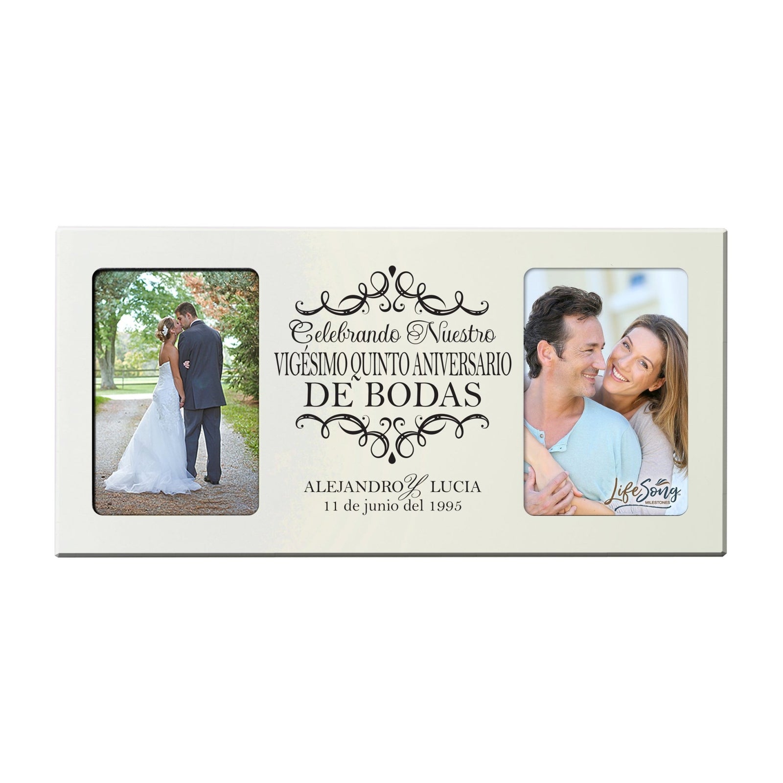 Lifesong Milestones Personalized 25th Wedding Anniversary Spanish Picture Frame Decorations