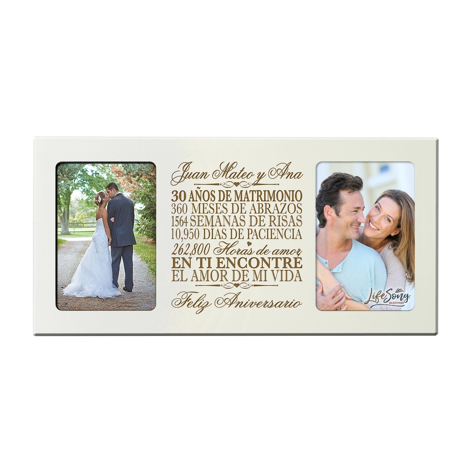 Lifesong Milestones Personalized 30th Wedding Anniversary Spanish Picture Frame