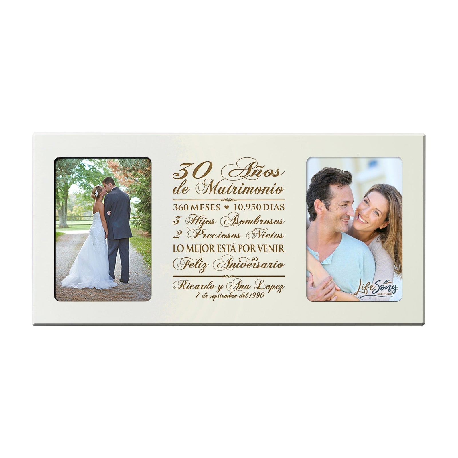 Lifesong Milestones Personalized Couples 30th Wedding Anniversary Spanish Picture Frame