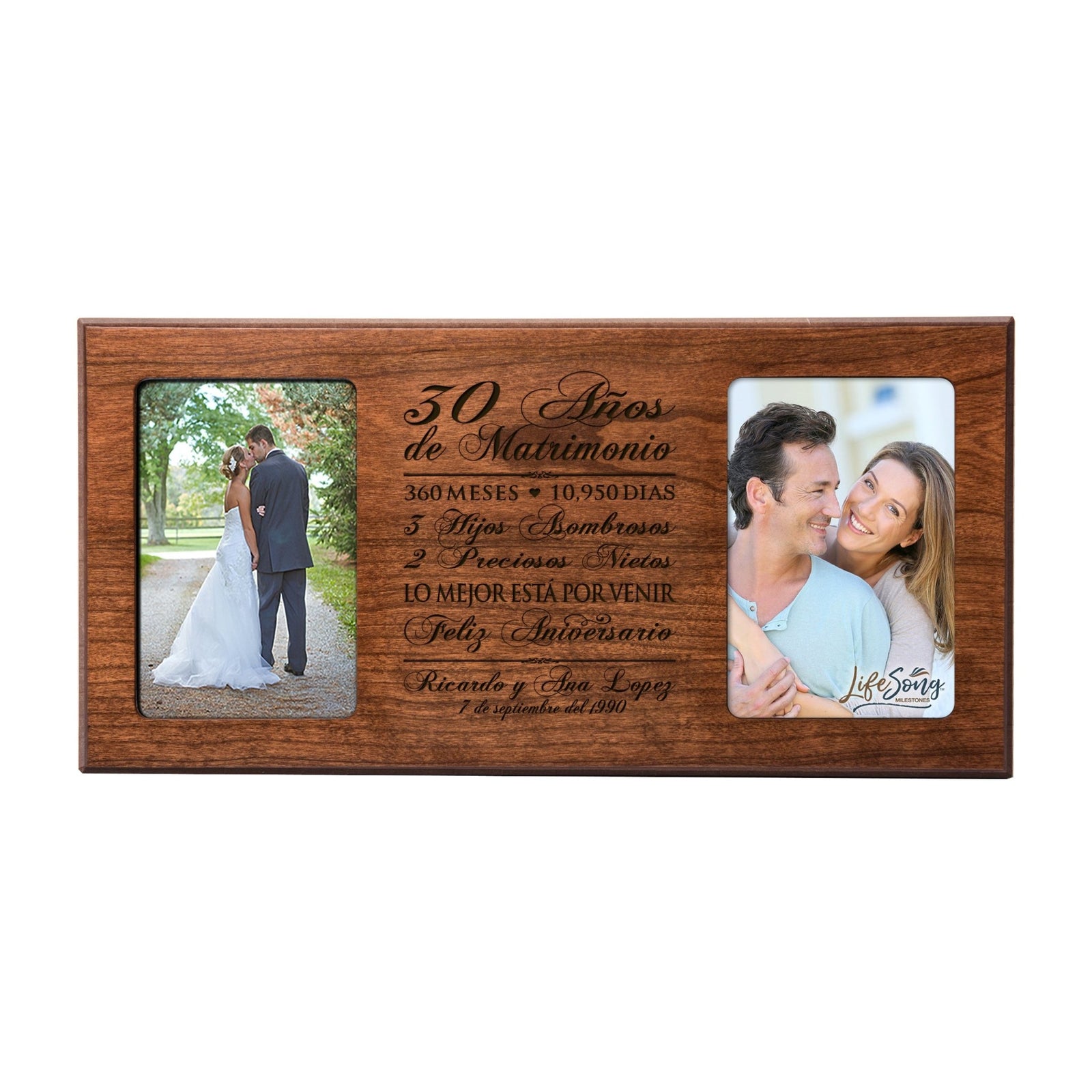 Lifesong Milestones Personalized Couples 30th Wedding Anniversary Spanish Picture Frame
