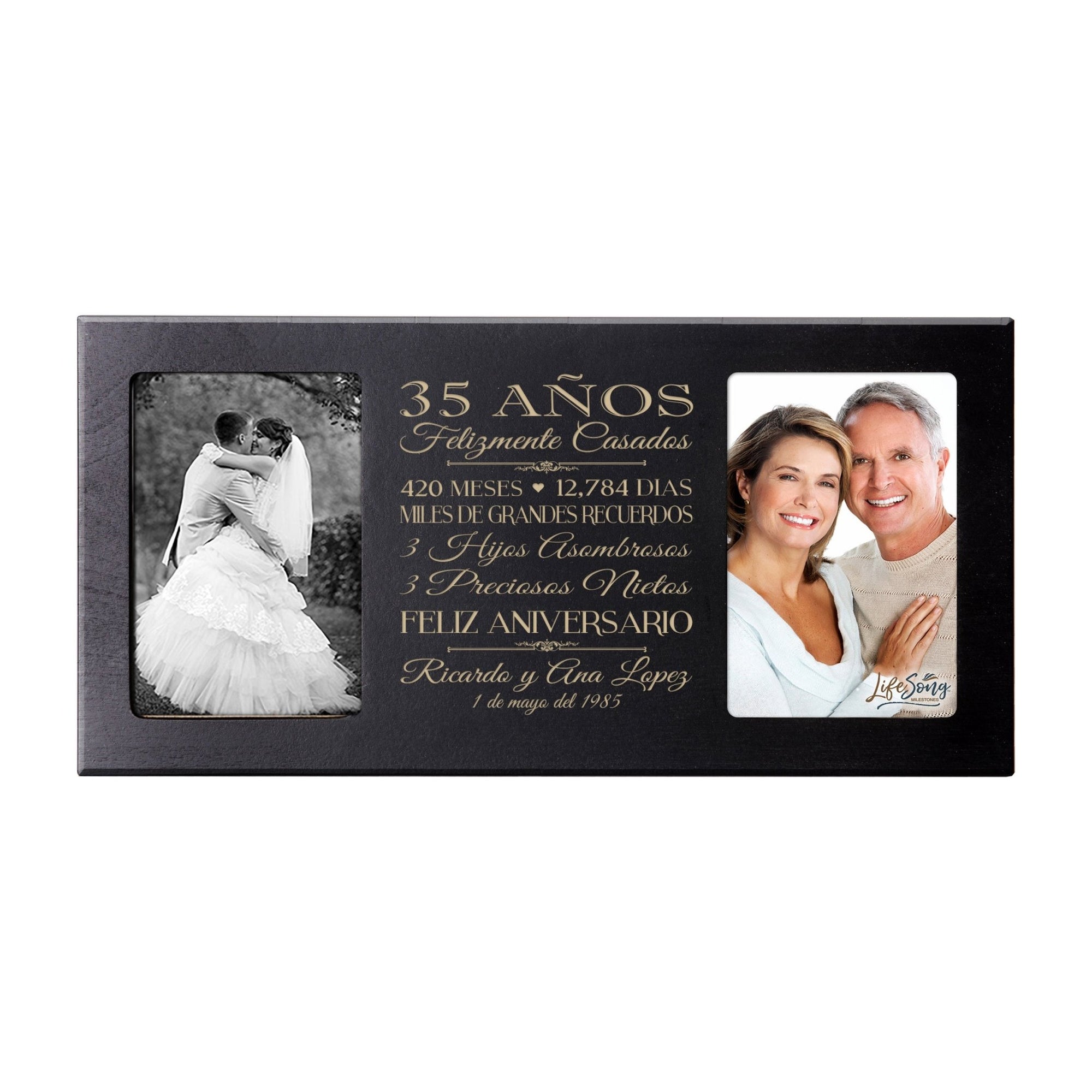 Lifesong Milestones Personalized Couples 35th Wedding Anniversary Spanish Picture Frame
