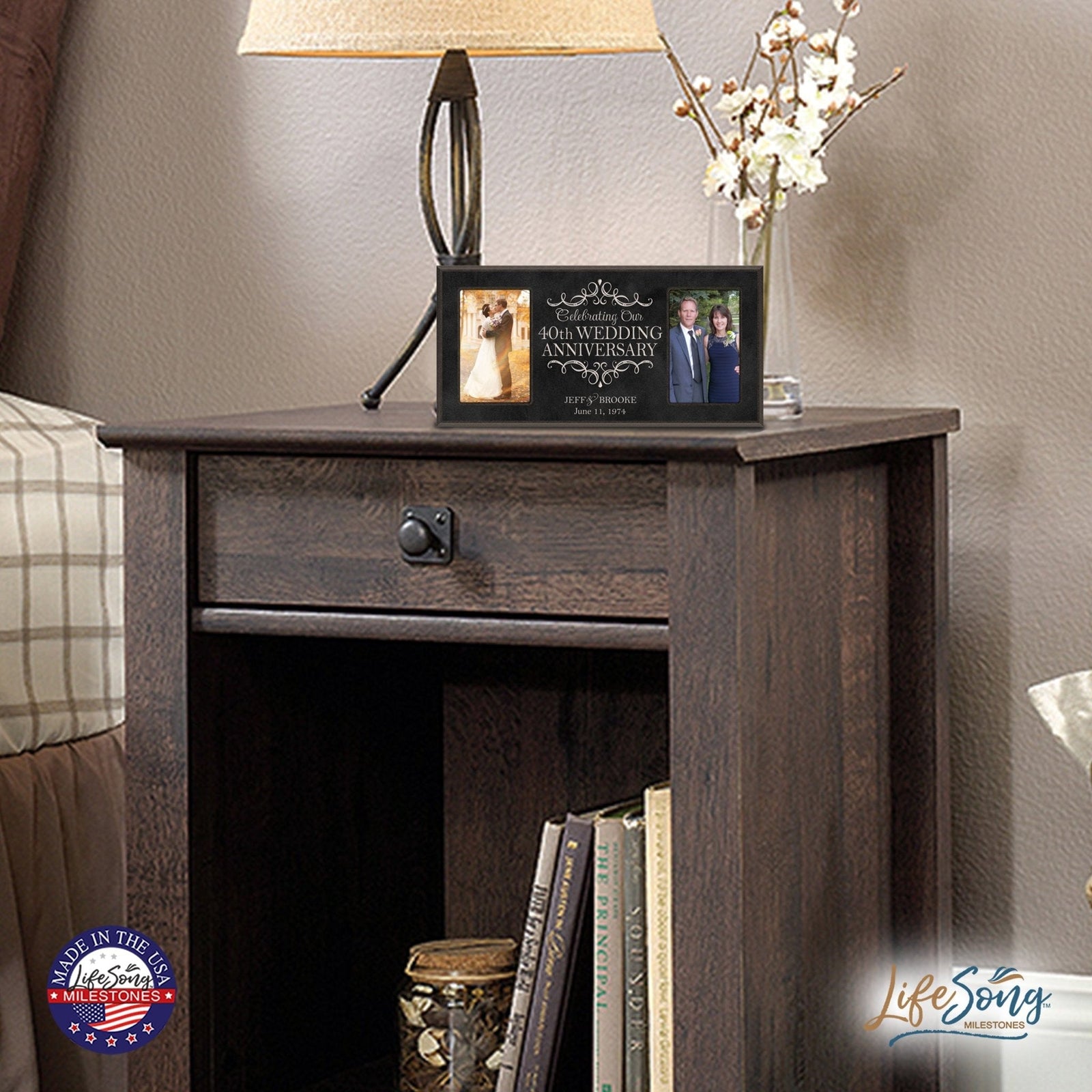 Lifesong Milestones Personalized 40th Wedding Anniversary Photo Frame Gift Ideas for Couples