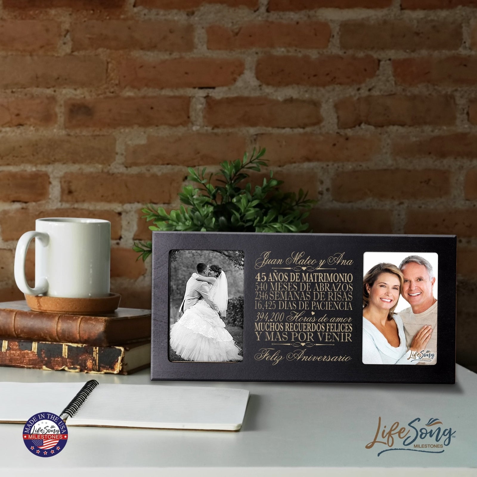 Lifesong Milestones Personalized 45th Wedding Anniversary Spanish Picture Frame
