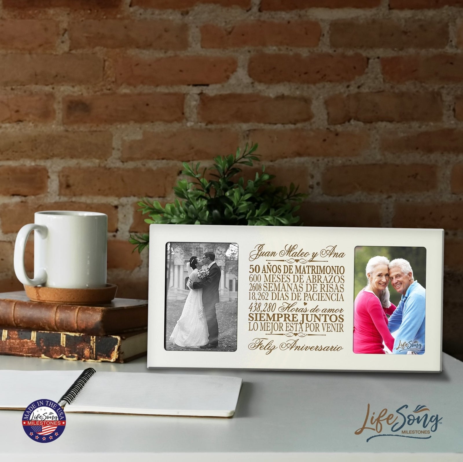 Lifesong Milestones Personalized 50th Wedding Anniversary Spanish Picture Frame