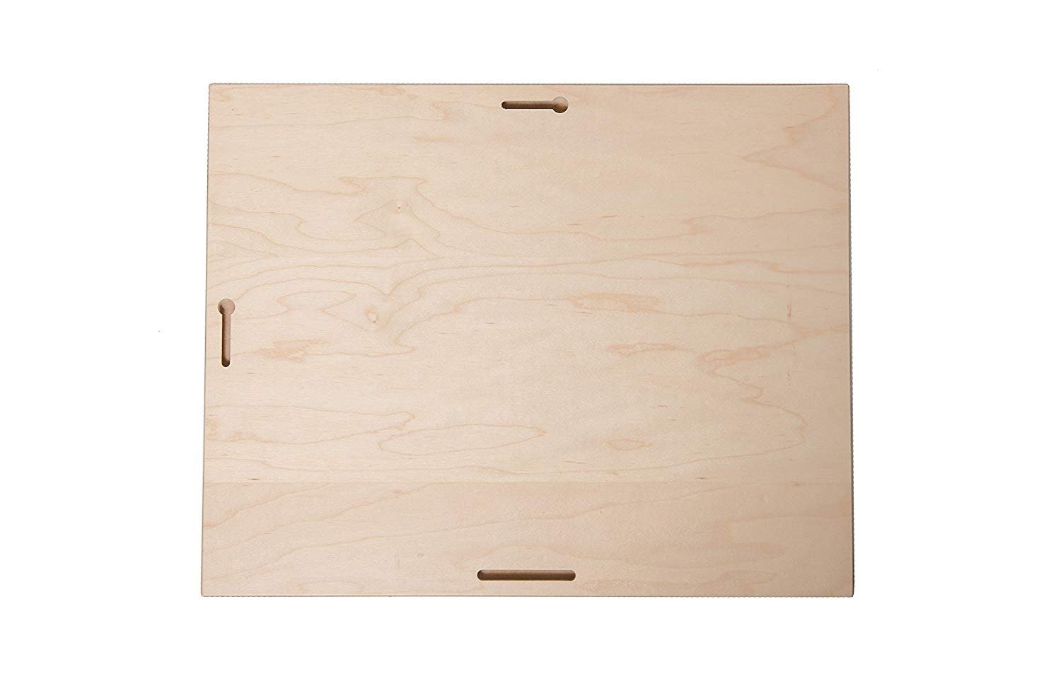 Back view of anniversary plaque showing keyhole slots for easy wall mounting.