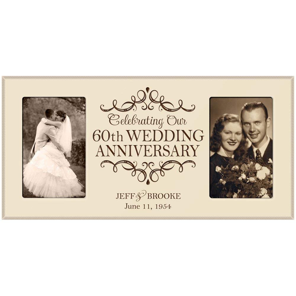Personalized 60th Wedding Anniversary Picture frame Gift - LifeSong Milestones
