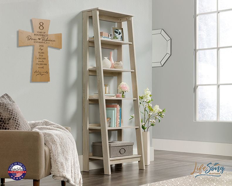 Thoughtful Gifts for Couples – Personalized 8th Wedding Anniversary Wall Cross