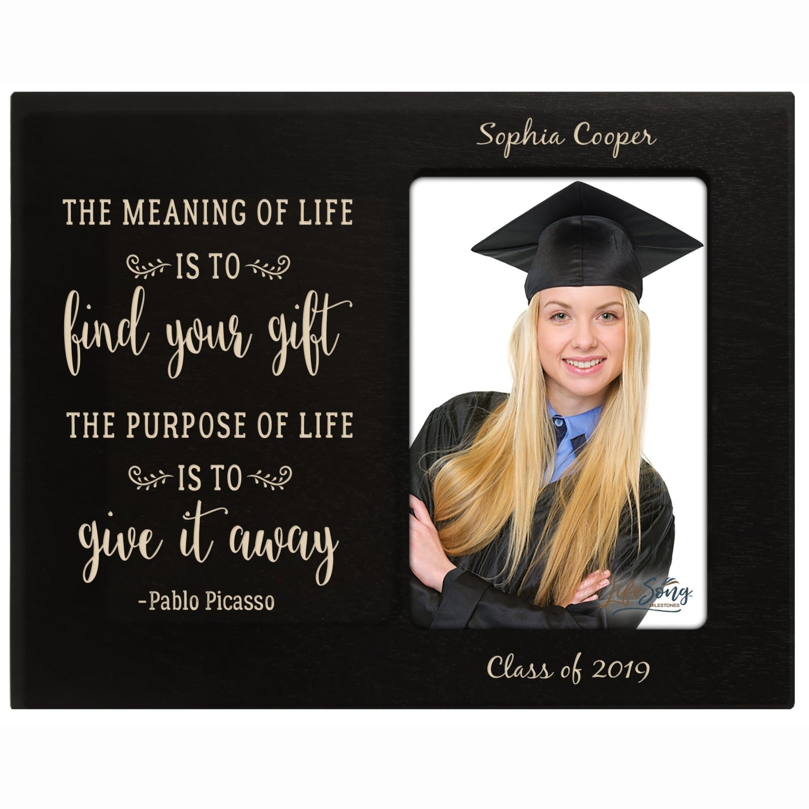 Personalized 8x10 Graduation Vertical Photo Frame Gift - Meaning Of Life - LifeSong Milestones