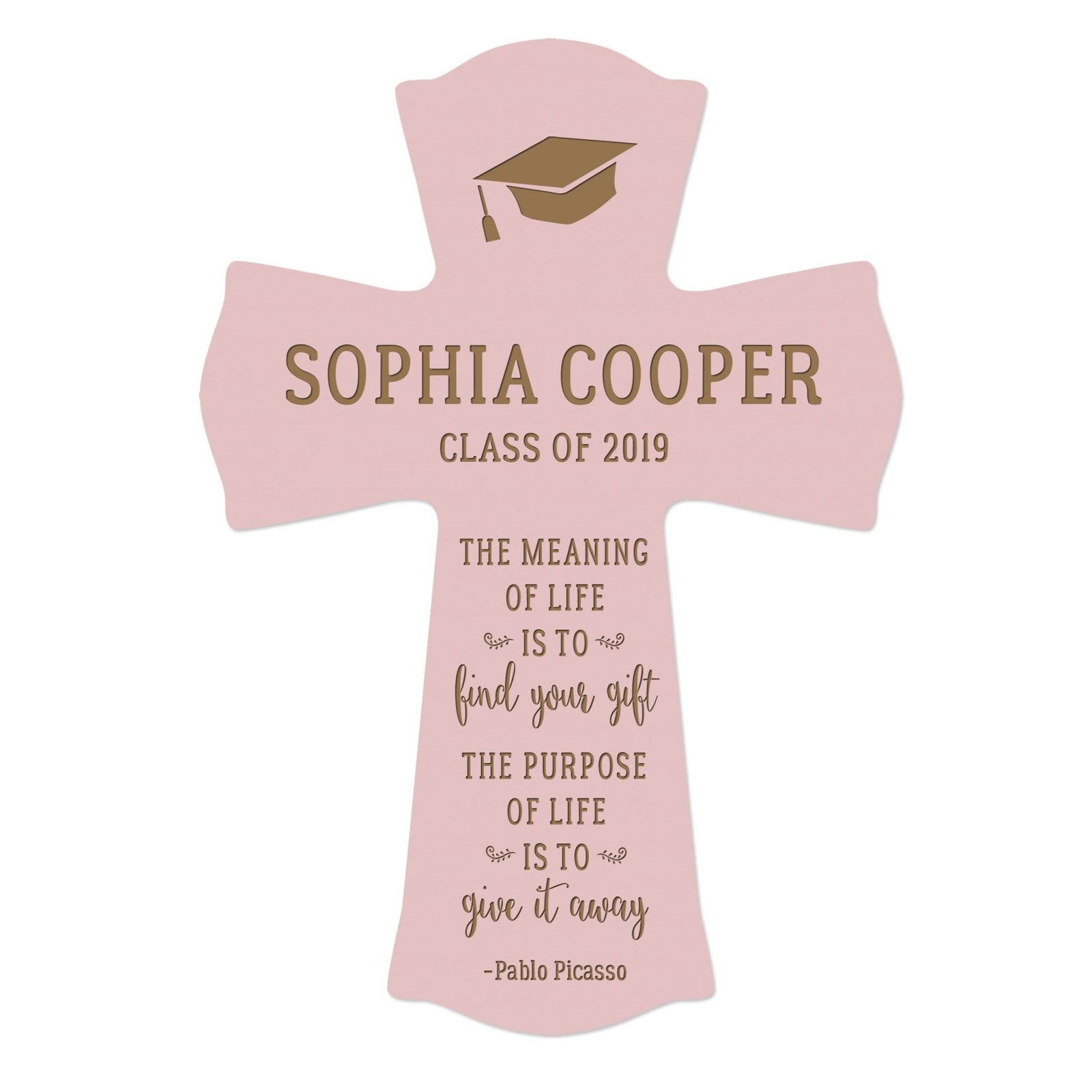 Personalized 8x11 Graduation Cross Gift For Graduate - The Meaning - LifeSong Milestones