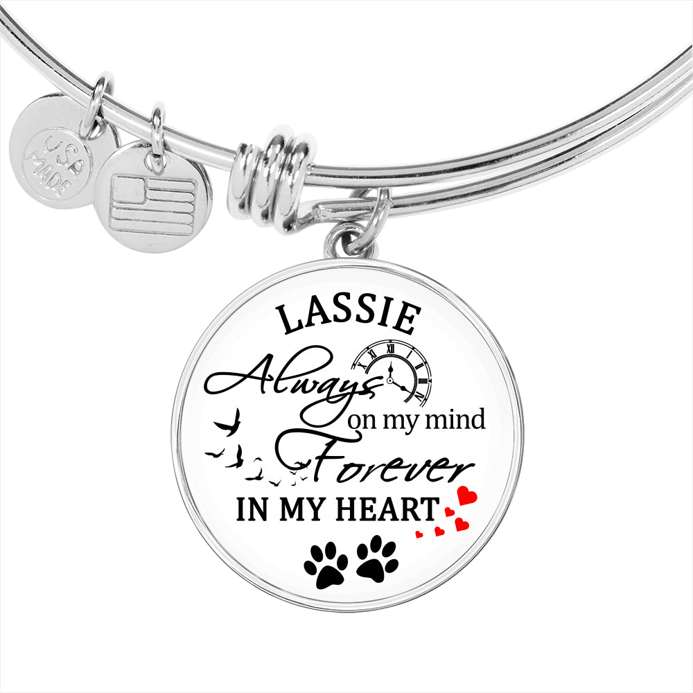 Personalized Always On My Mind Forever in My Heart In Loving Memory Bangle Jewelry - LifeSong Milestones