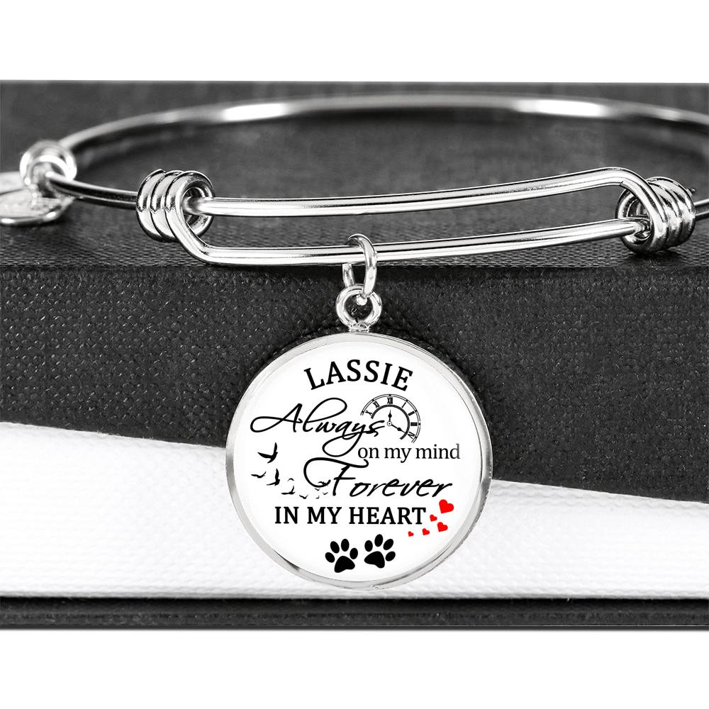 Personalized Always On My Mind Forever in My Heart In Loving Memory Bangle Jewelry - LifeSong Milestones