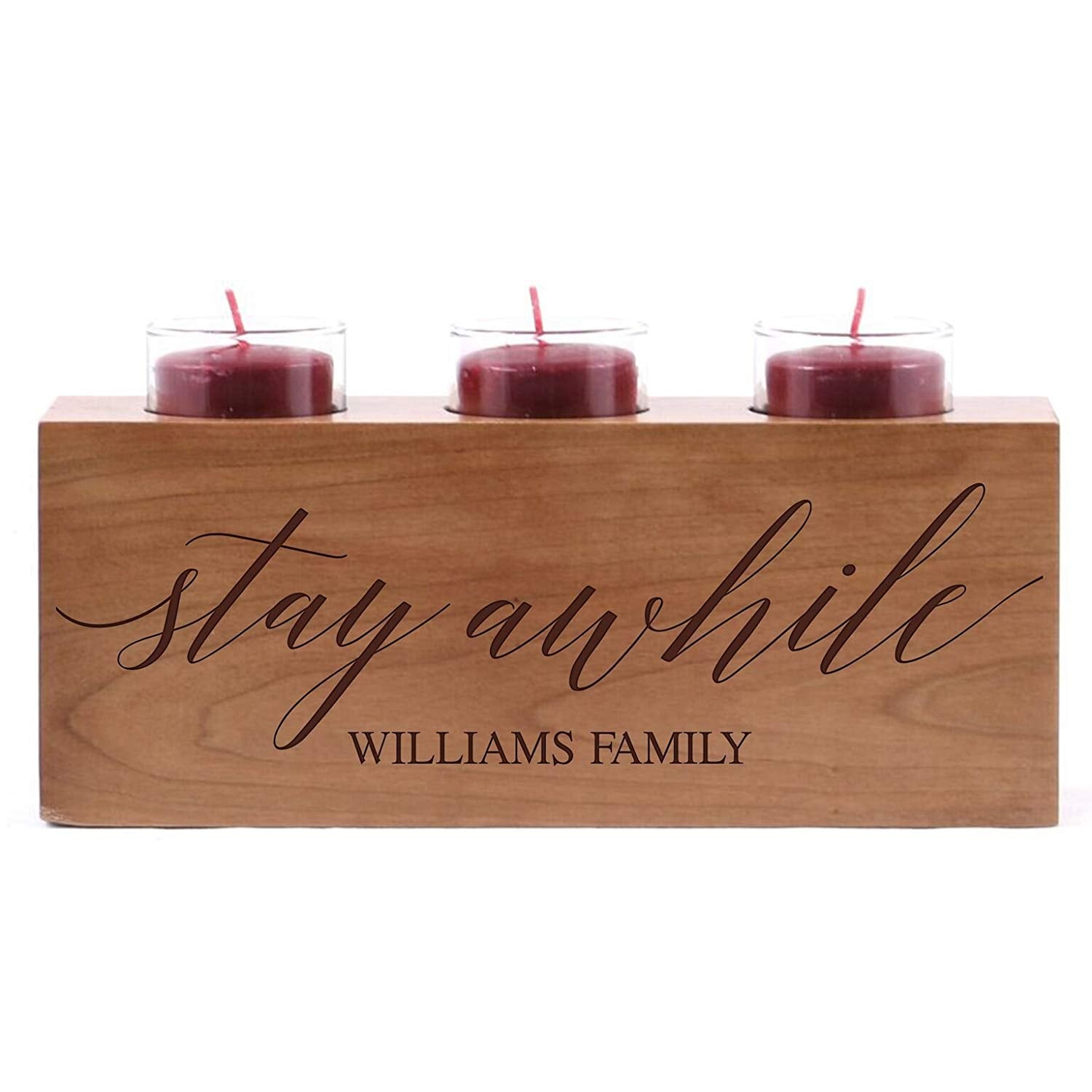 Personalized Anniversary Cherry Candle Holders - LifeSong Milestones