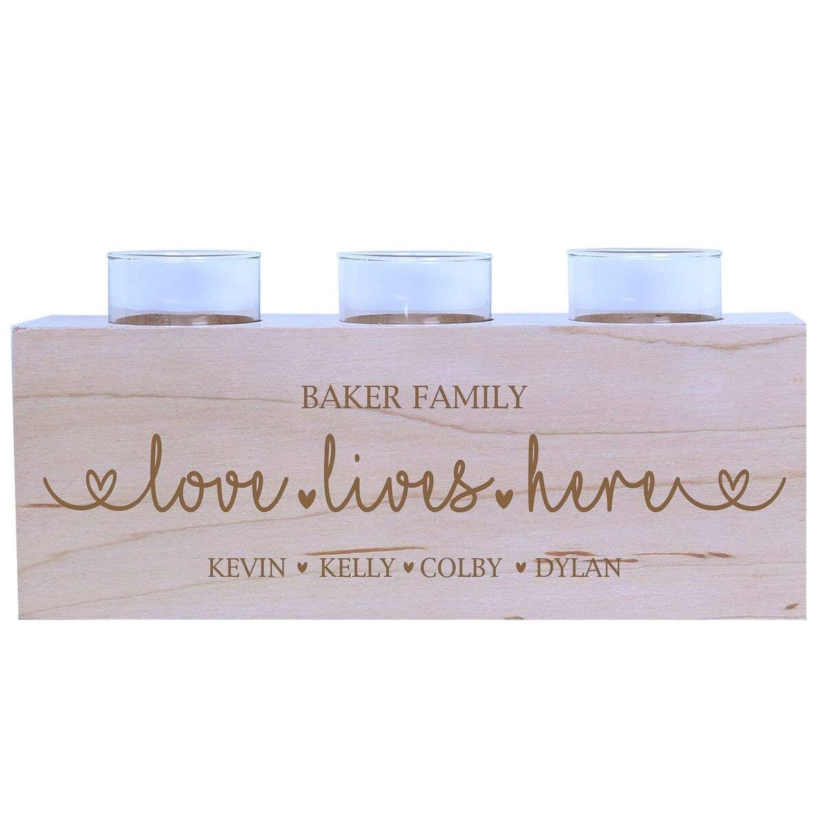 Personalized Anniversary Cherry Candle Holders - I Love Us - LifeSong Milestones