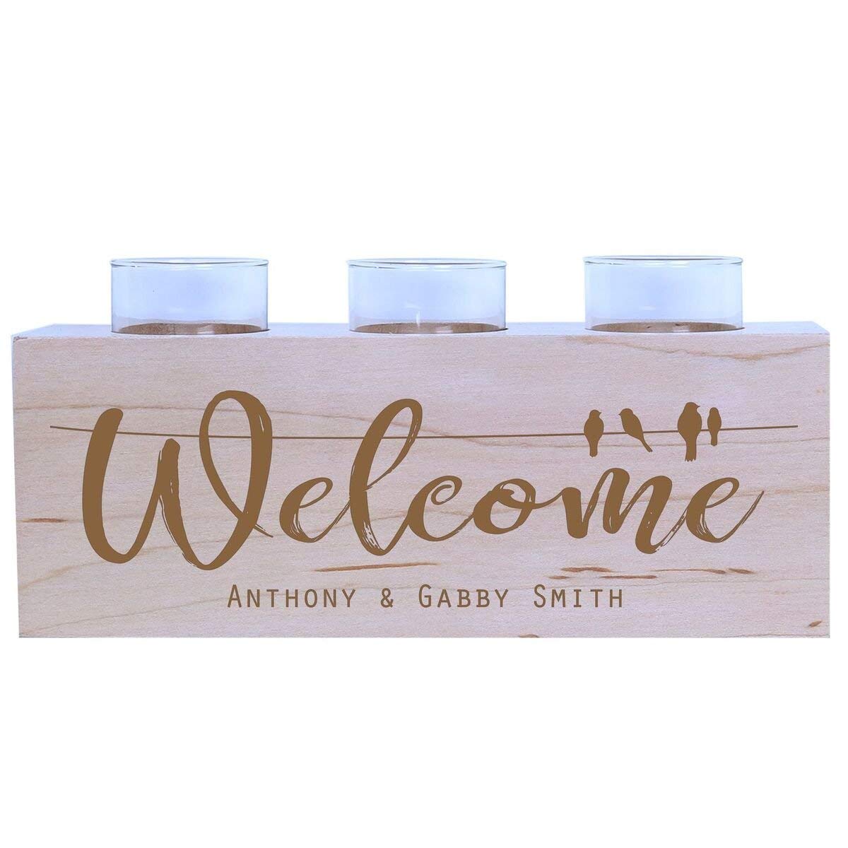 Personalized Anniversary Cherry Candle Holders - I Love Us - LifeSong Milestones