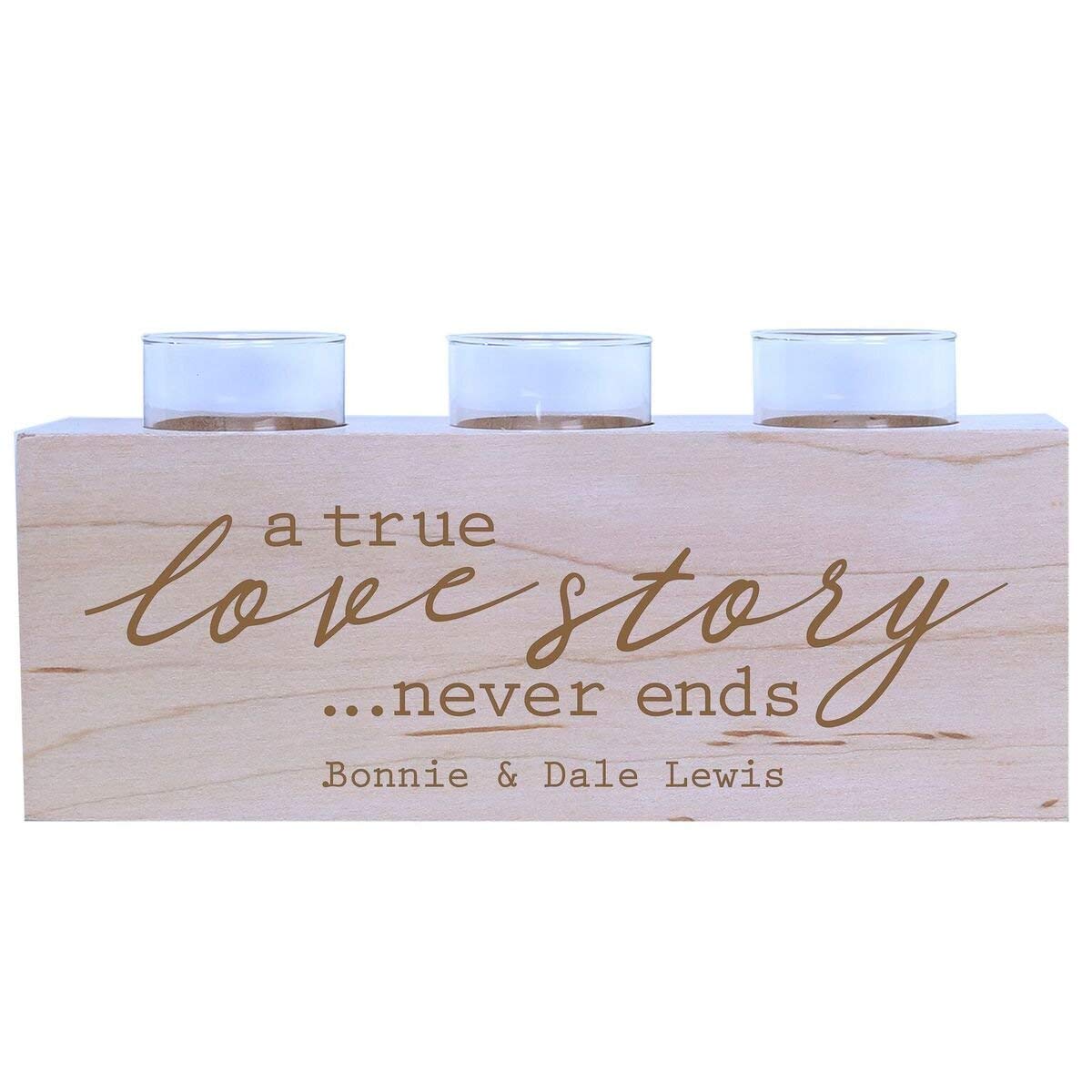 Personalized Anniversary Cherry Candle Holders - I Love Us - LifeSong Milestones