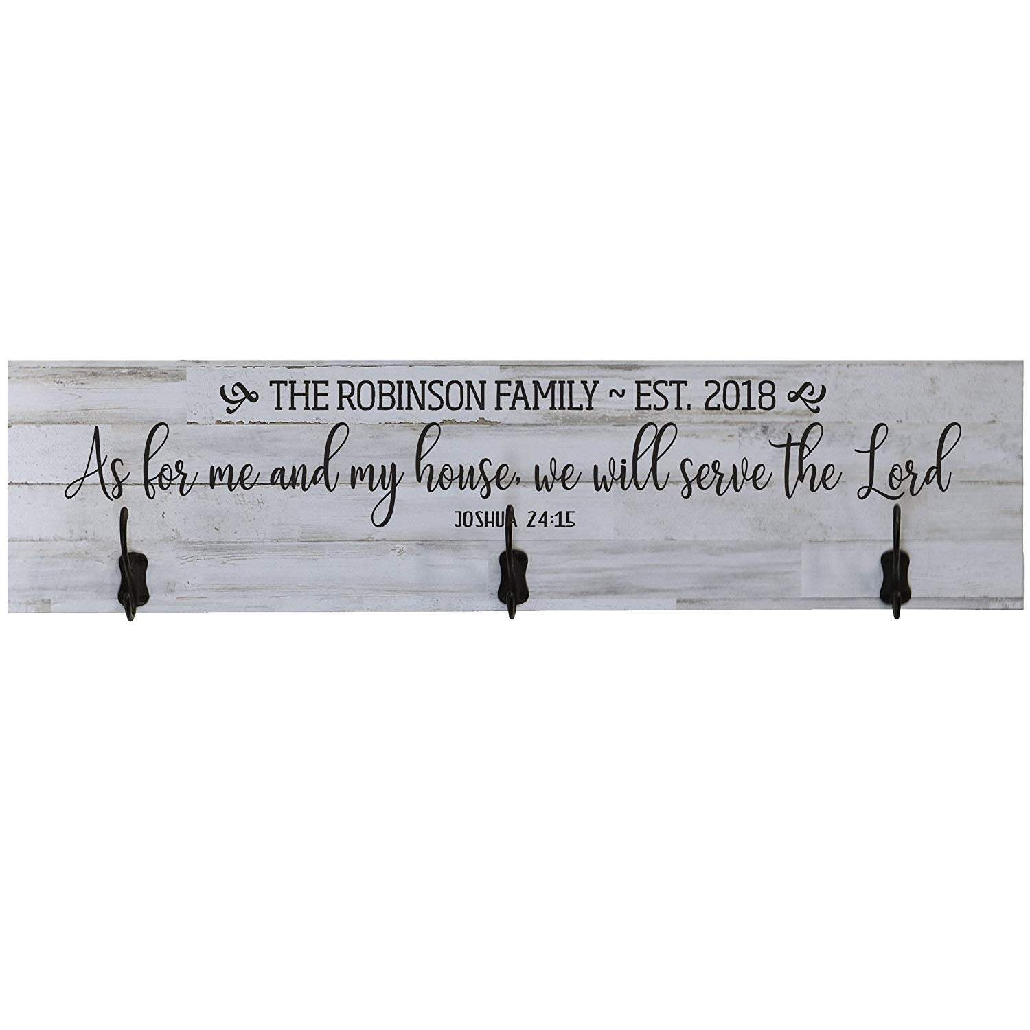 Personalized As For Me And My House Coat Rack Wall Sign - LifeSong Milestones