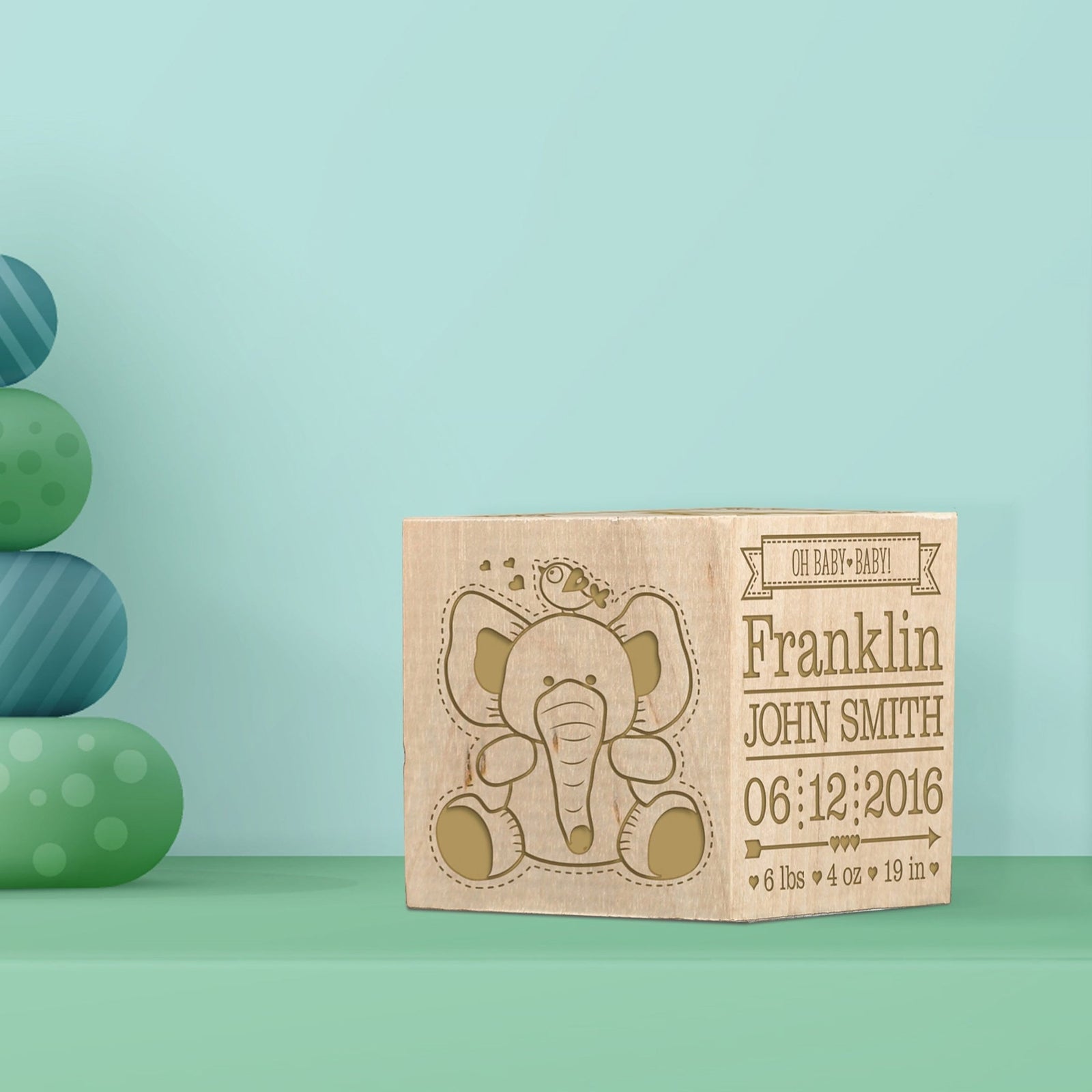 Personalized Baby Block - Love At First Sight - LifeSong Milestones