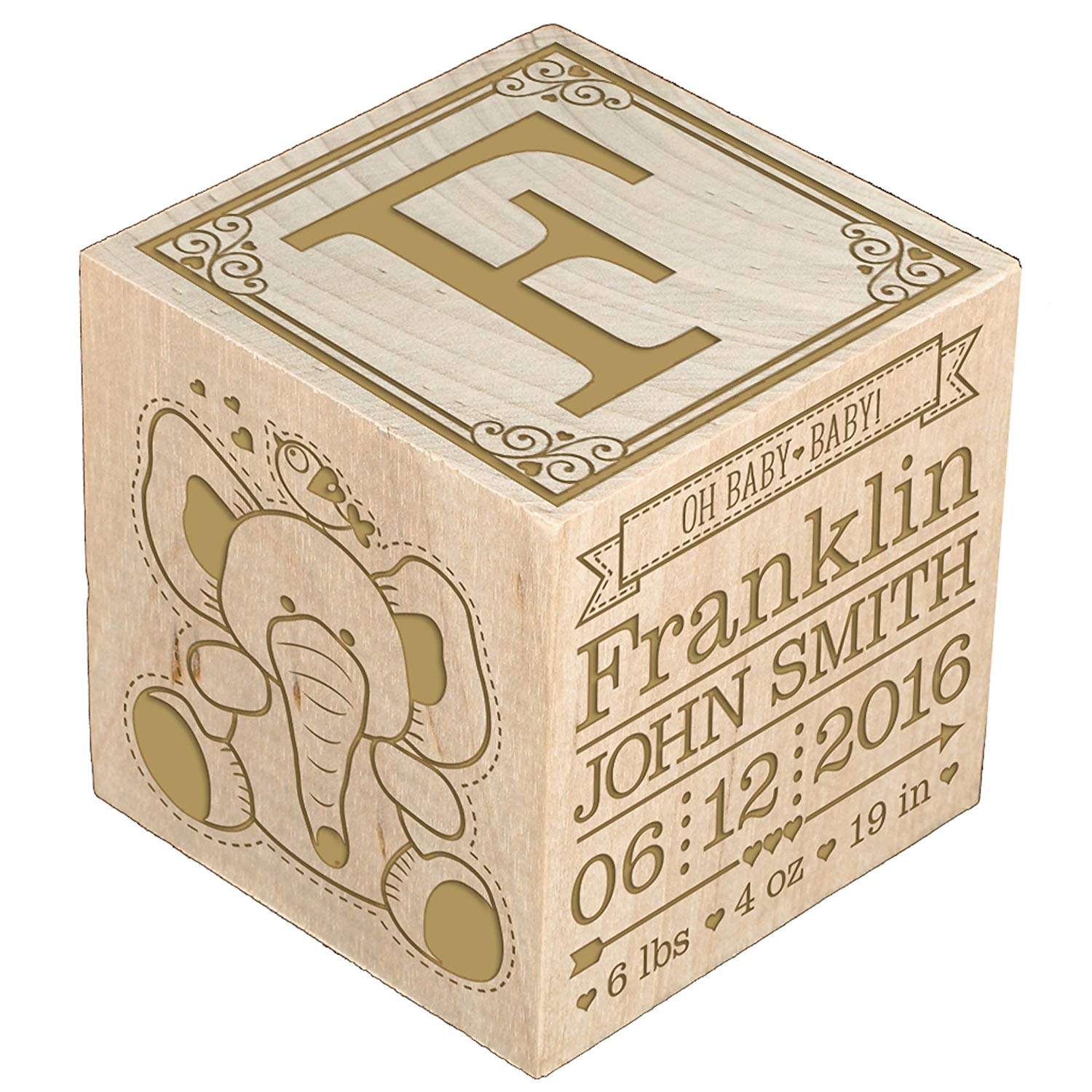 Personalized Baby Block - Love At First Sight - LifeSong Milestones