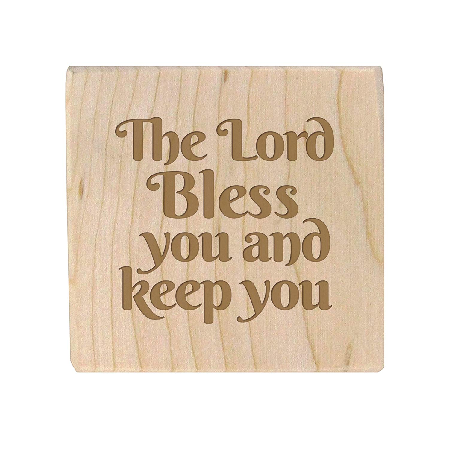 Personalized Baby Dedication Maple Blocks - May God Bless You - LifeSong Milestones