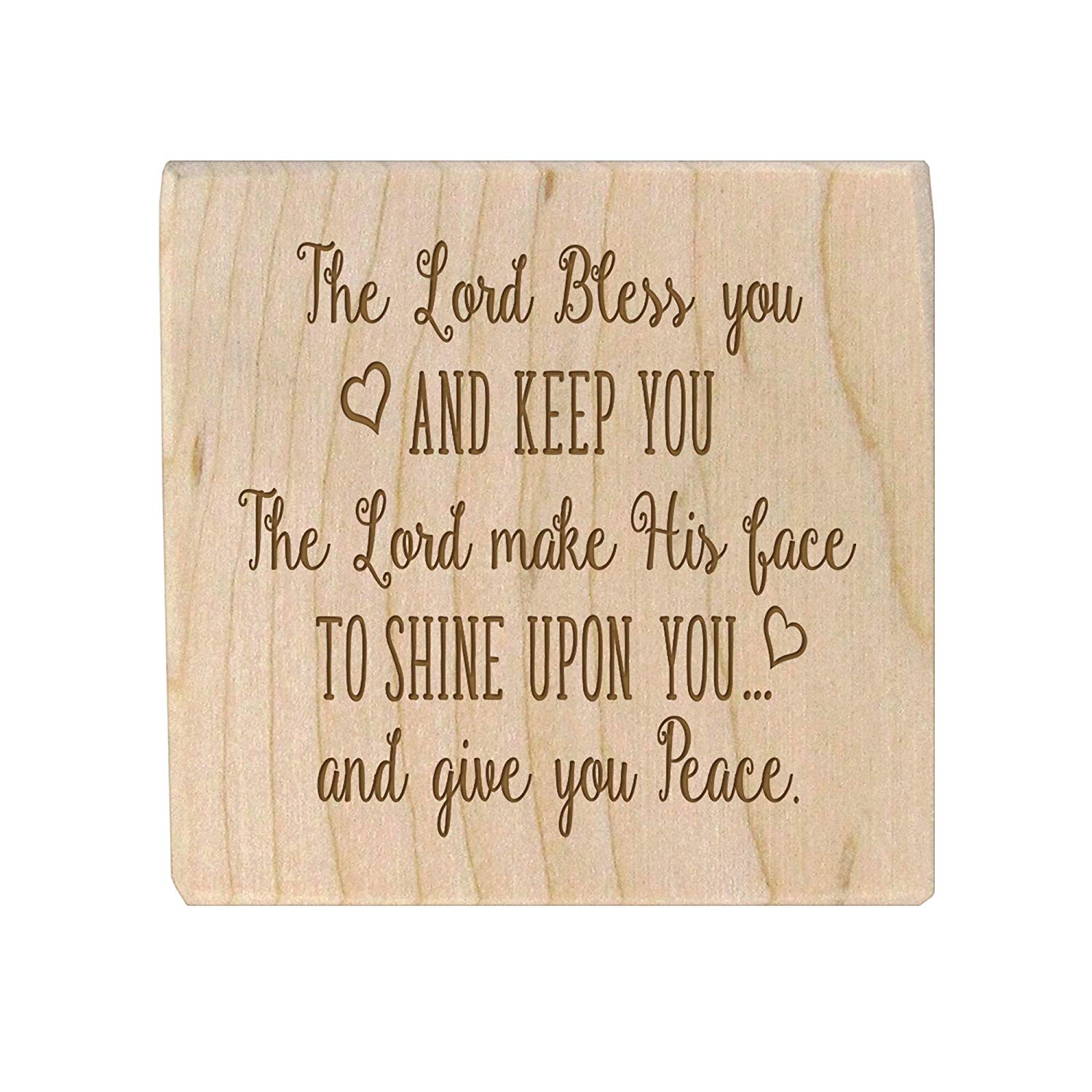 Personalized Baby Dedication Maple Blocks - May God Bless You - LifeSong Milestones